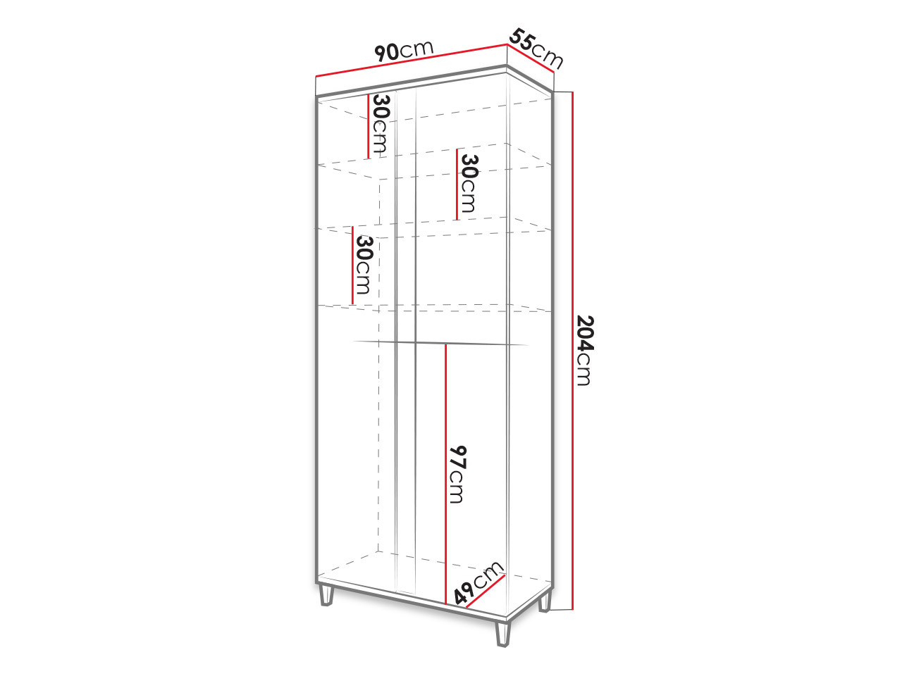 Ormar Florem (Belo + Sjajno belo + Svetlo drvo)