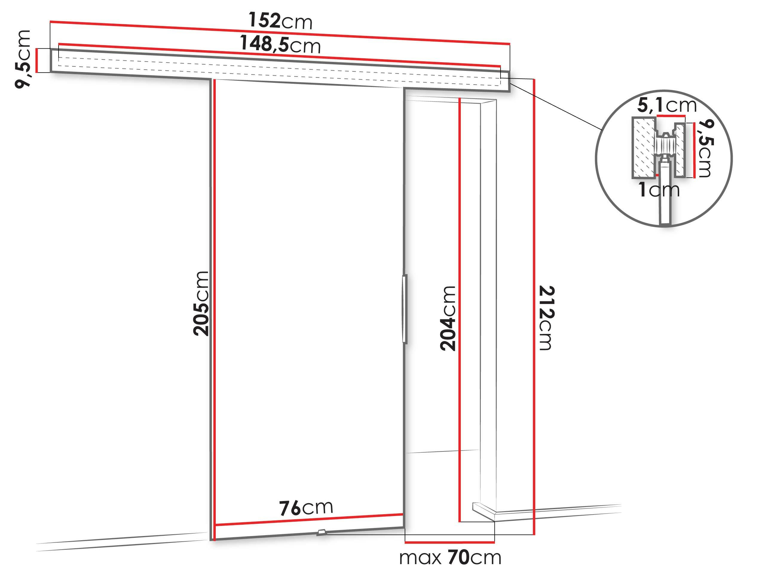 Klizna vrata Dover 217 (Belo)