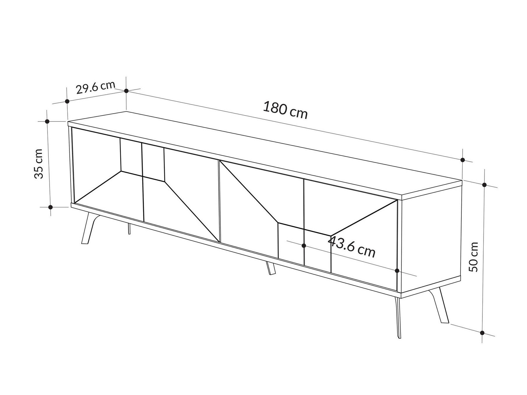 TV komoda Kailua 1237 (Antracit)