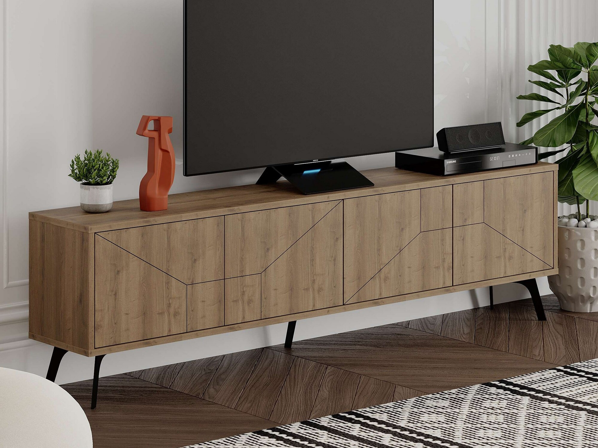TV komoda Kailua 1237 (Tamno drvo)