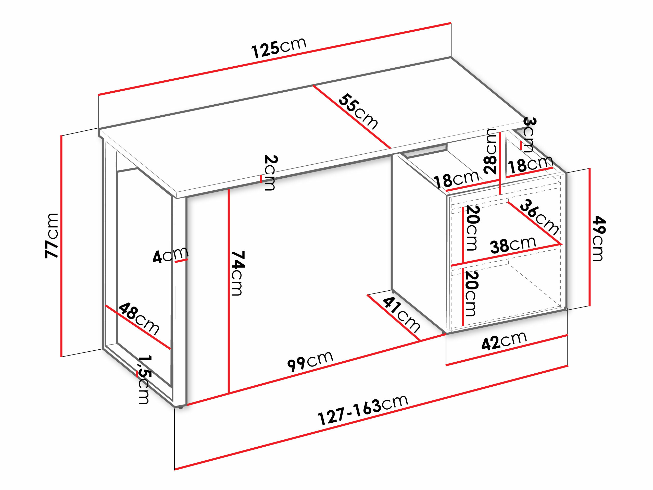 Kancelarijski sto Tivseva 108