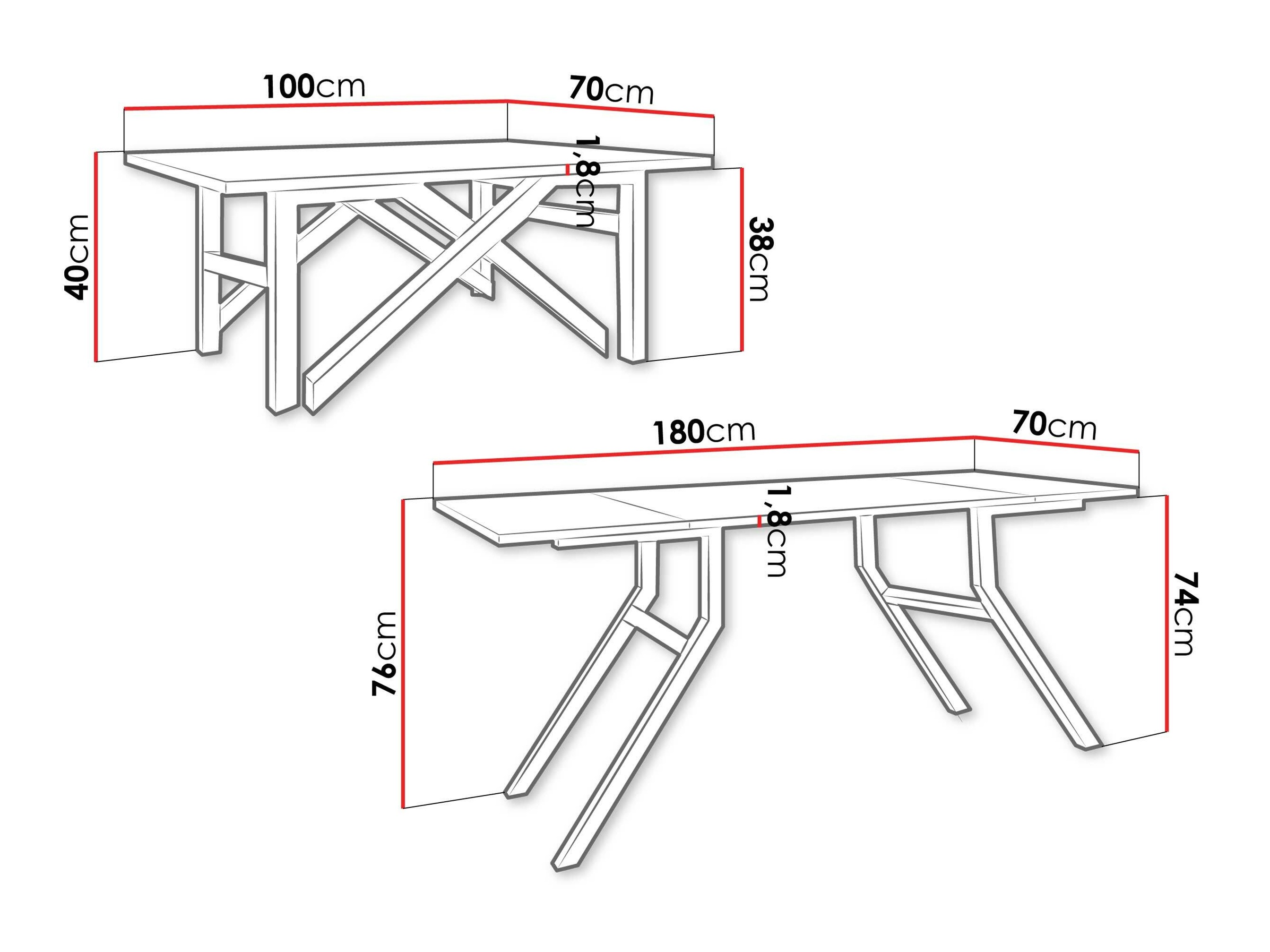 Modularni stočić za kafu Oswego 151 (Belo + Crno)