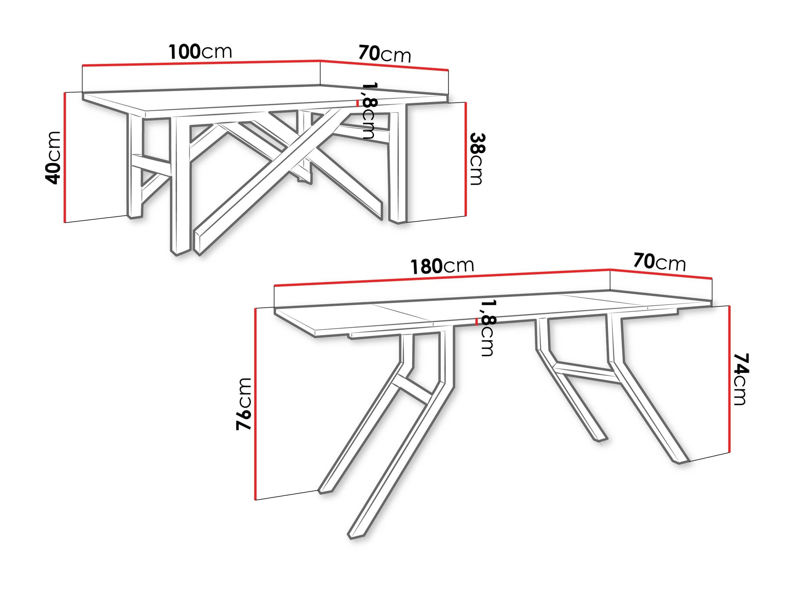 Modularni stočić za kafu Oswego 151 (Crni mermer + Crno)