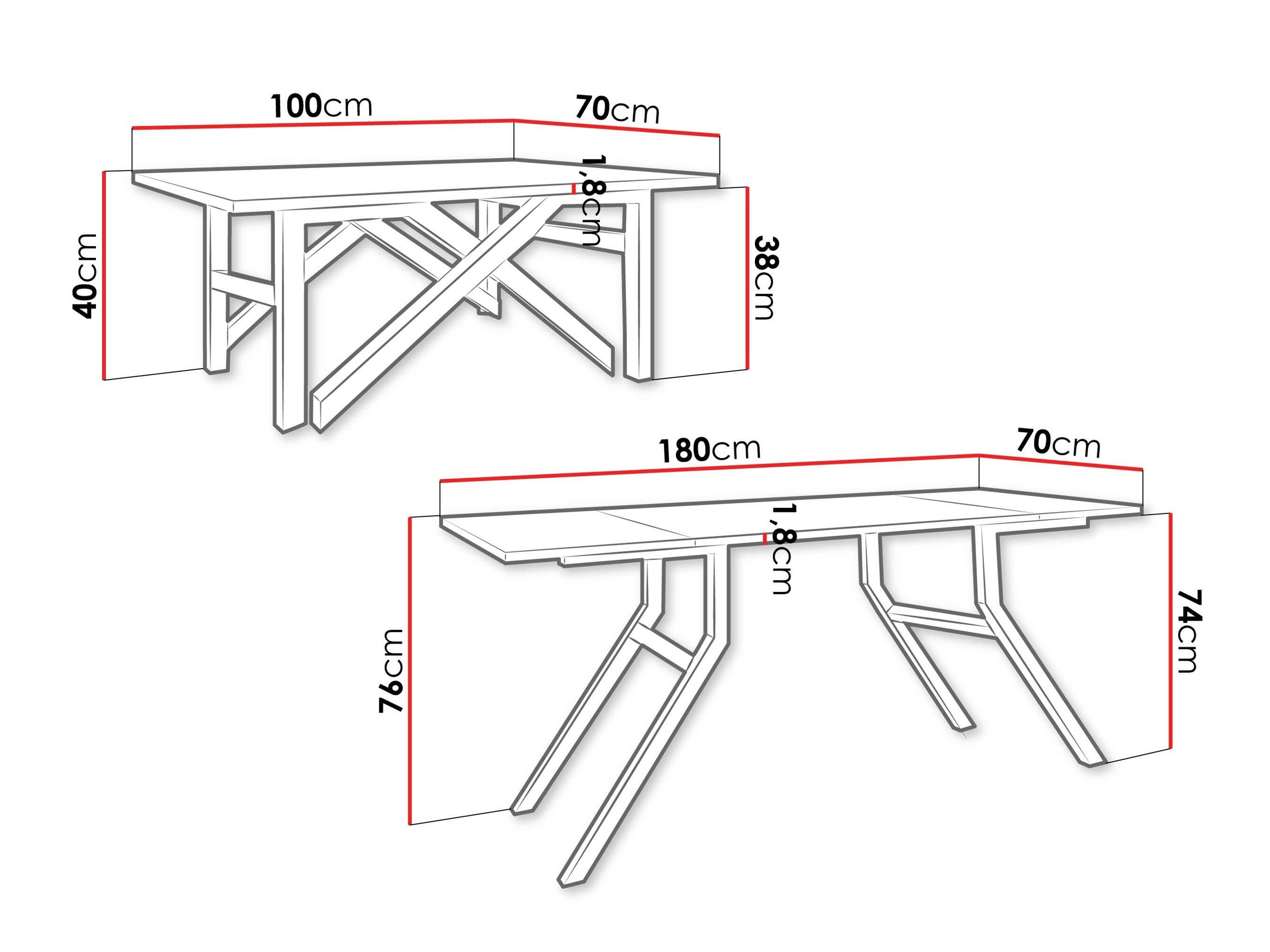 Modularni stočić za kafu Oswego 151 (Kašmir + Crno)