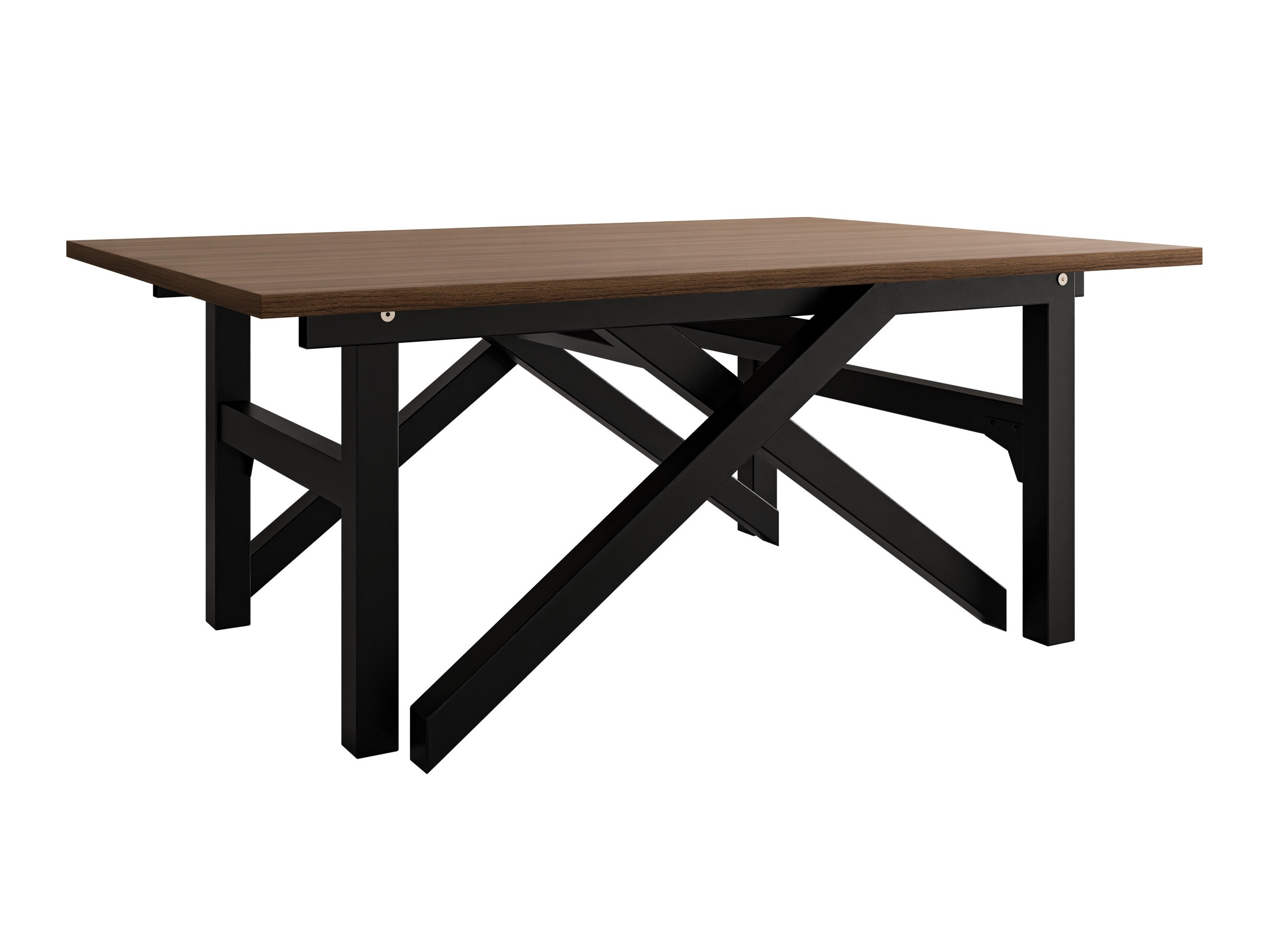 Modularni stočić za kafu Oswego 151 (Orah + Crno)