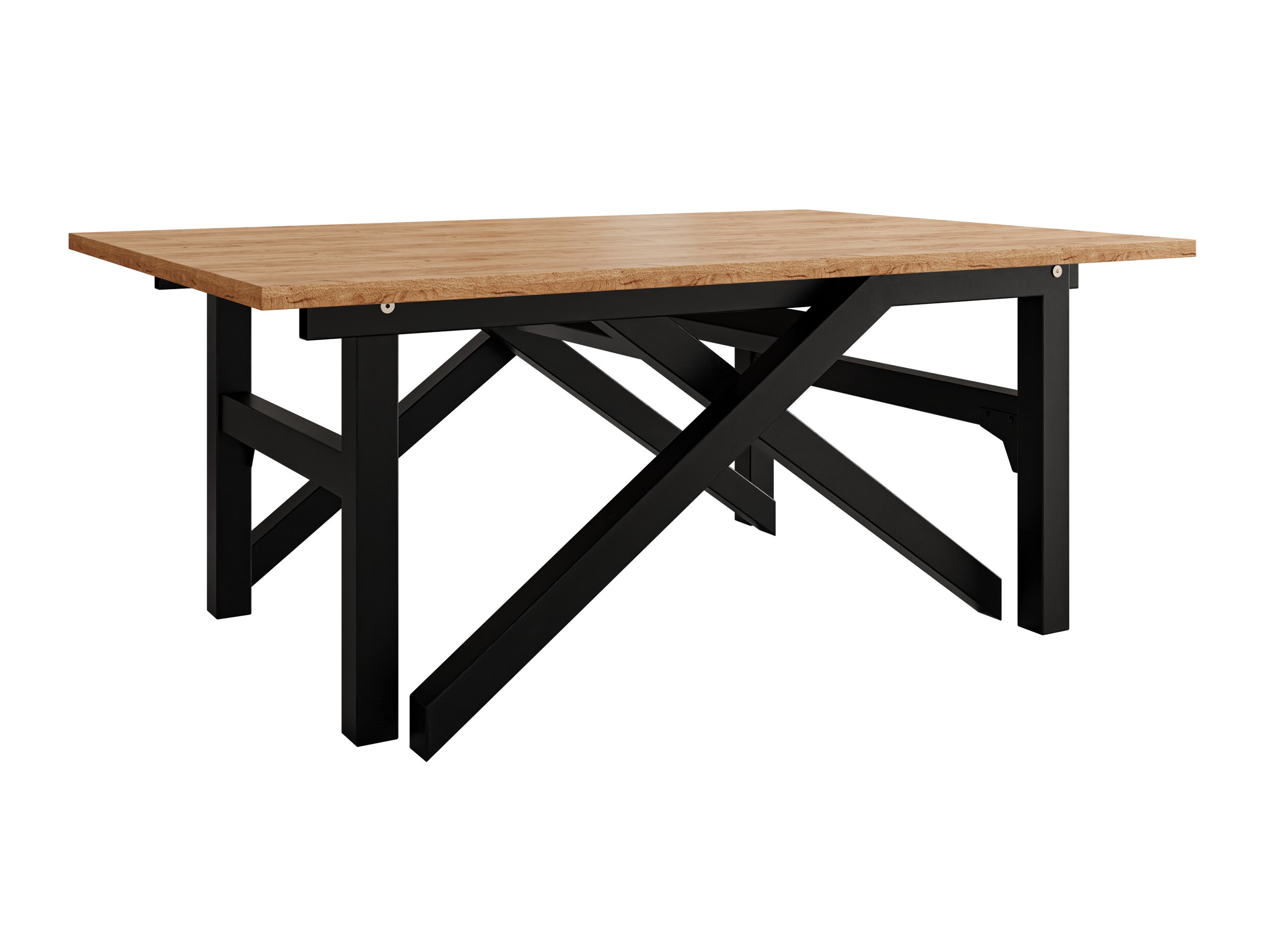 Modularni stočić za kafu Oswego 151 (Zanatski zlatni hrast + Crno)