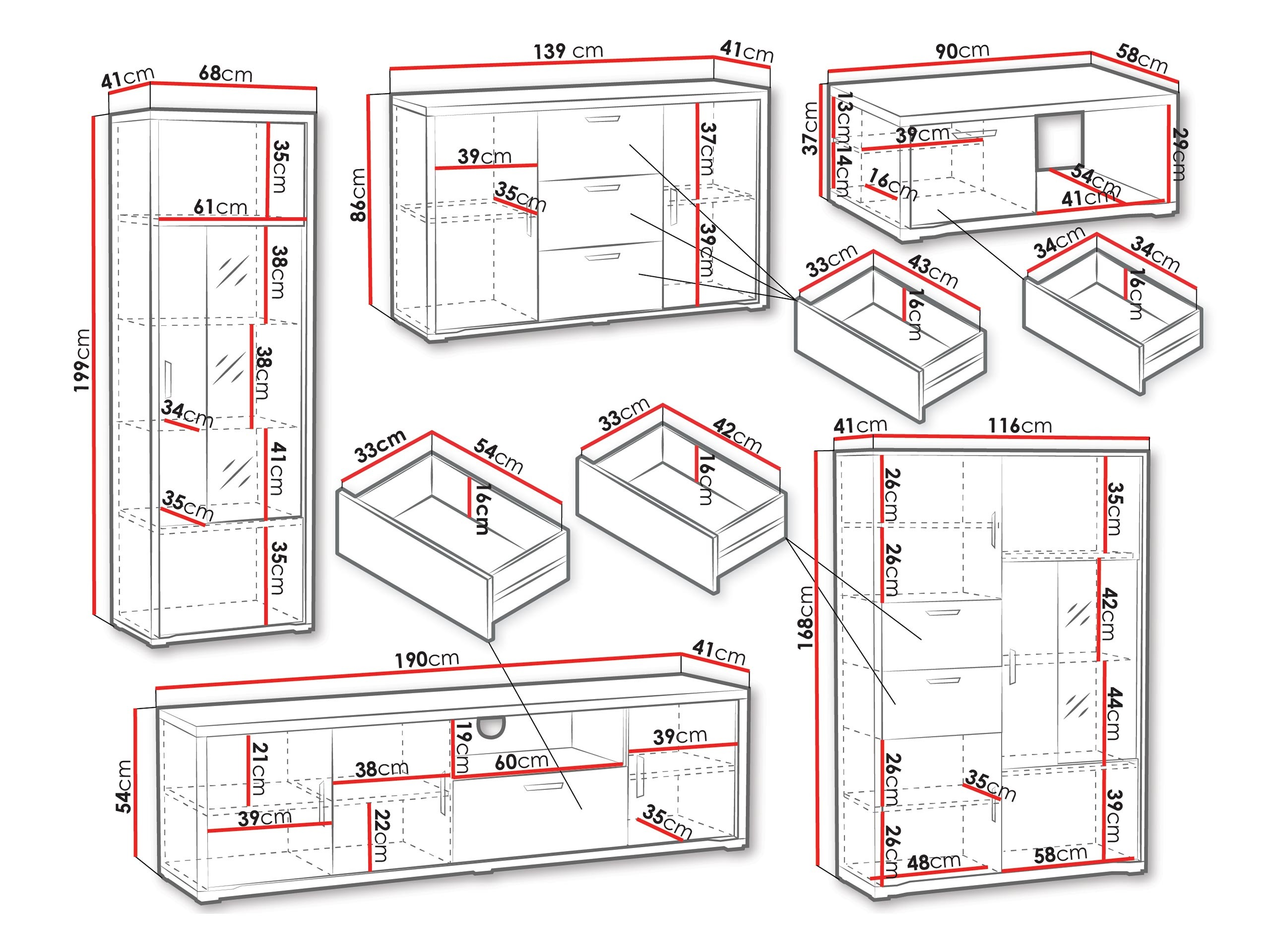 Set za dnevnu sobu Elisale 110