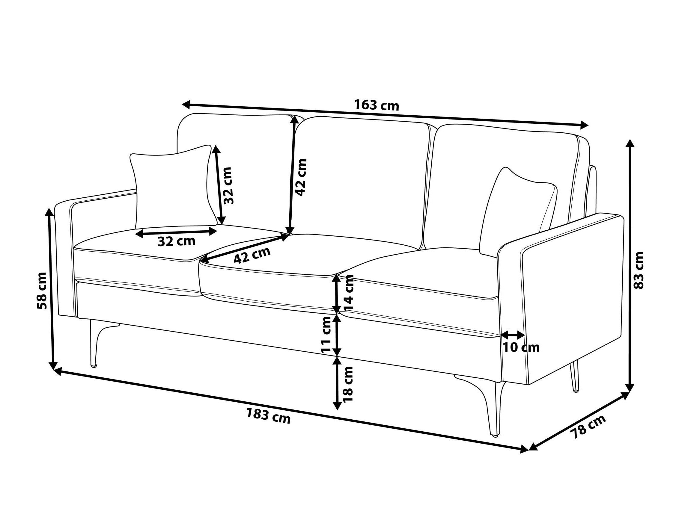 Sofa Berwyn 1258 (Bež)