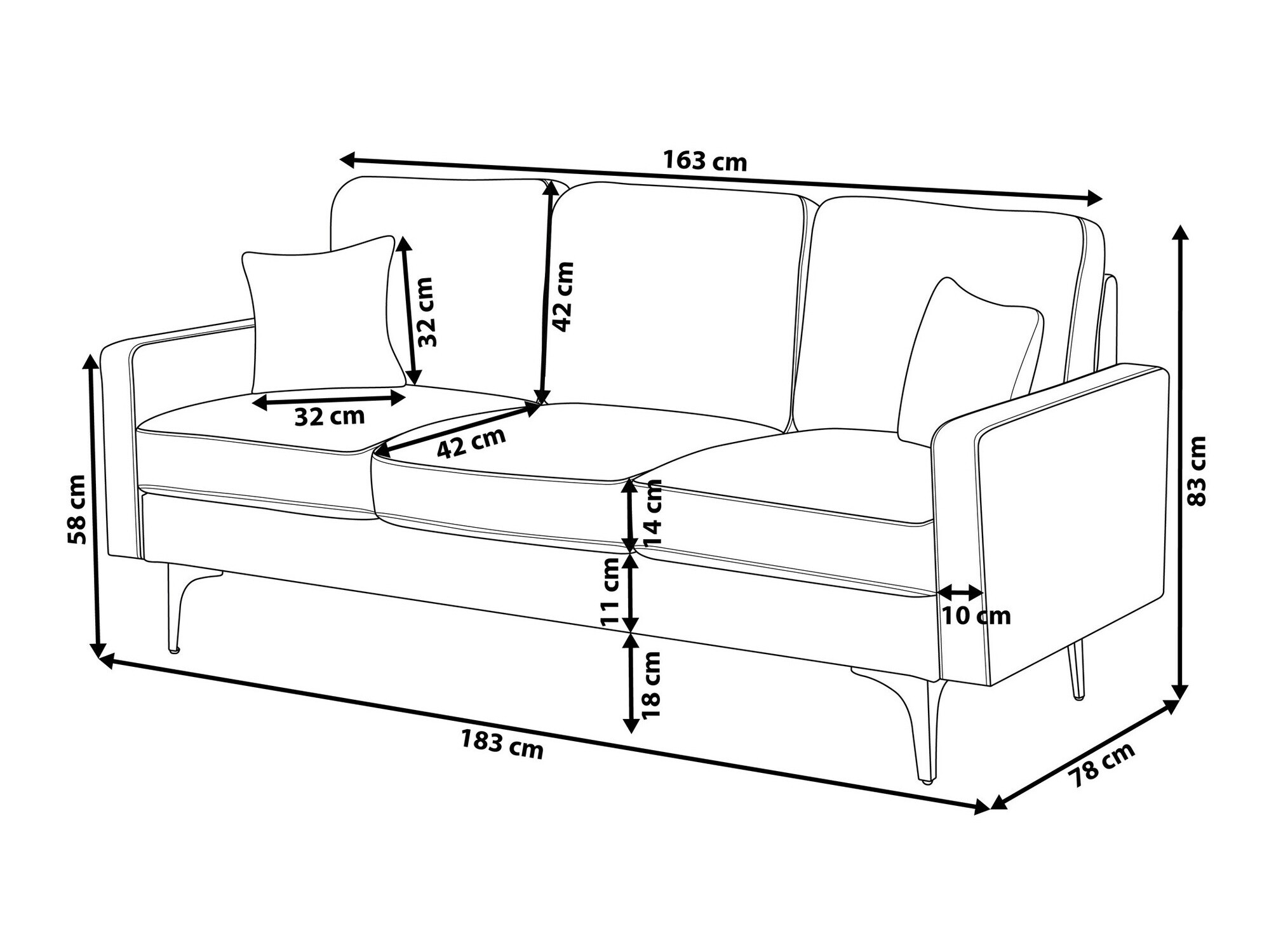 Sofa Berwyn 1258 (Smeđa)