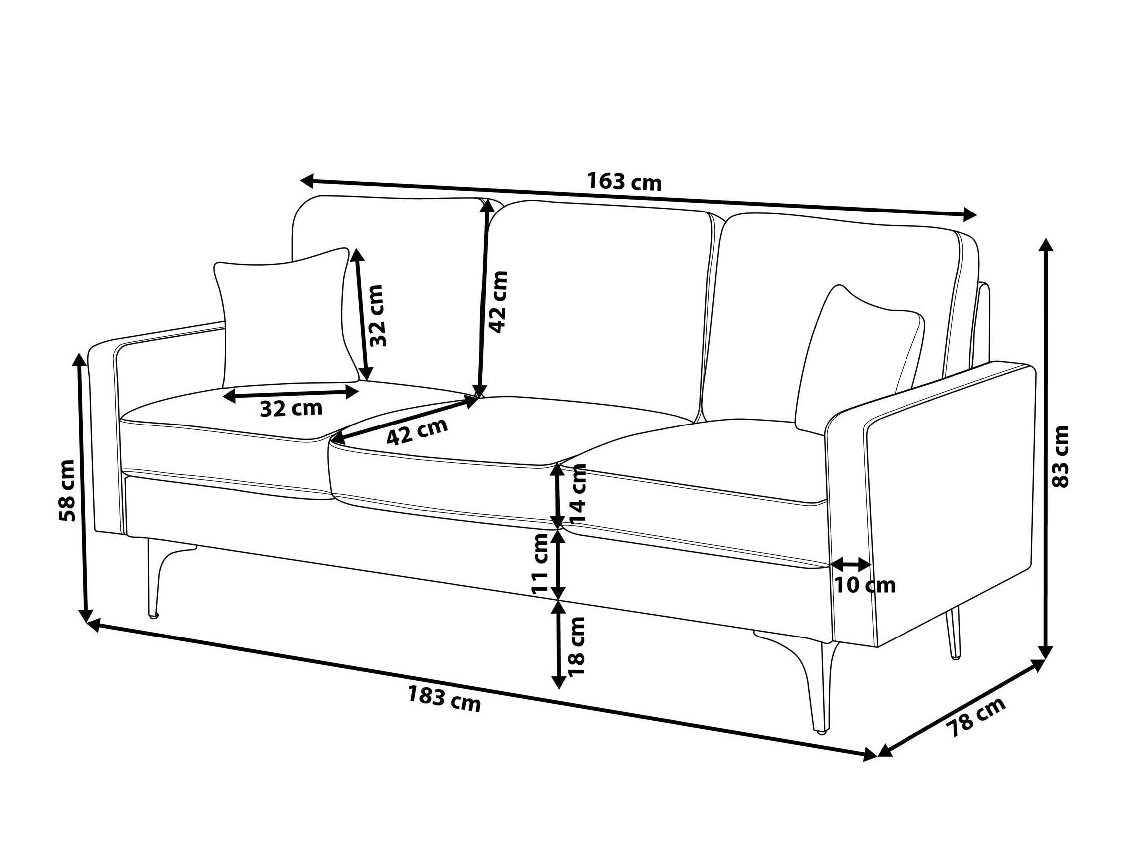 Sofa Berwyn 1258 (Svetlo bež)