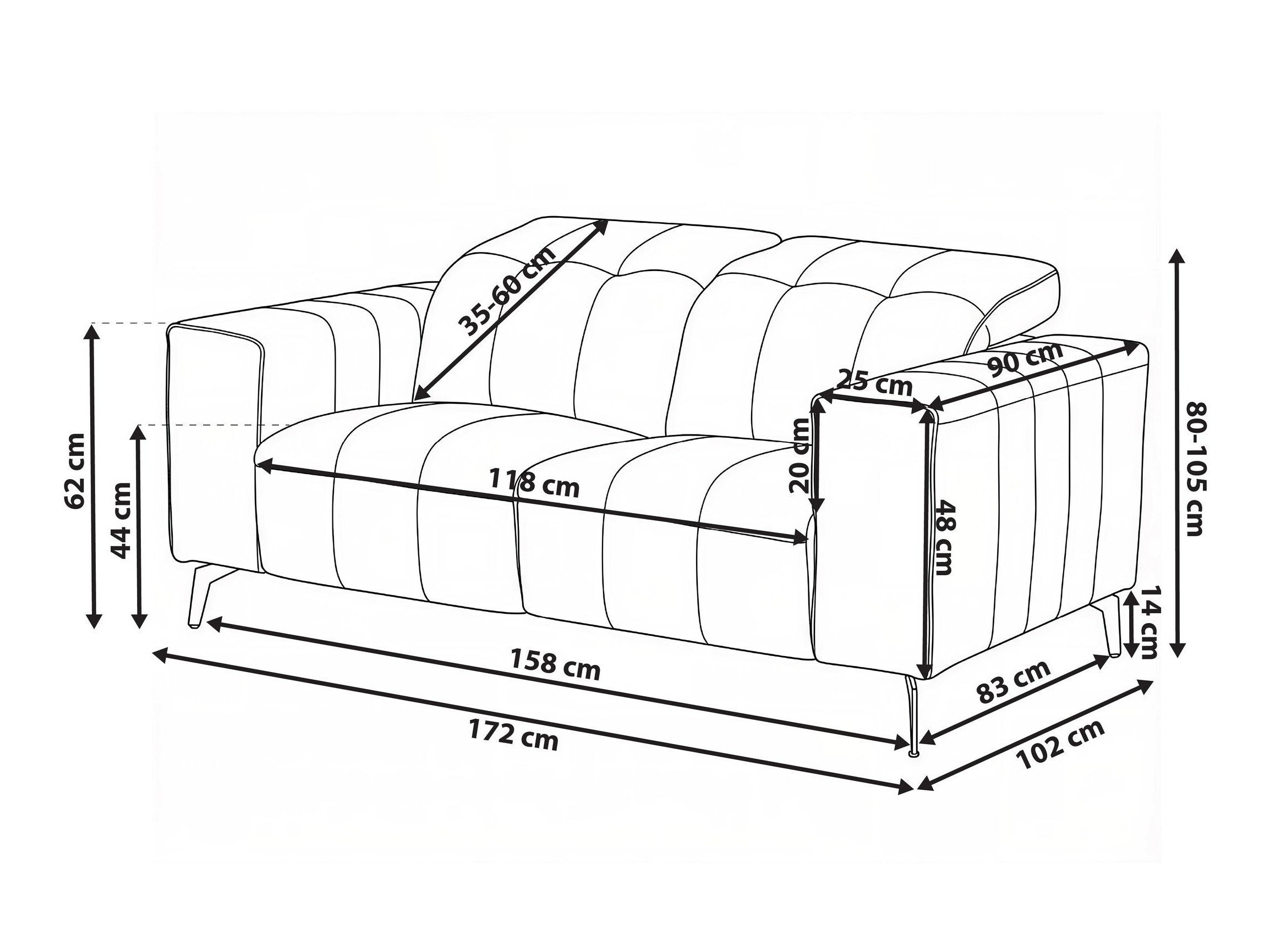 Sofa Berwyn 2947 (Svetlo bež)