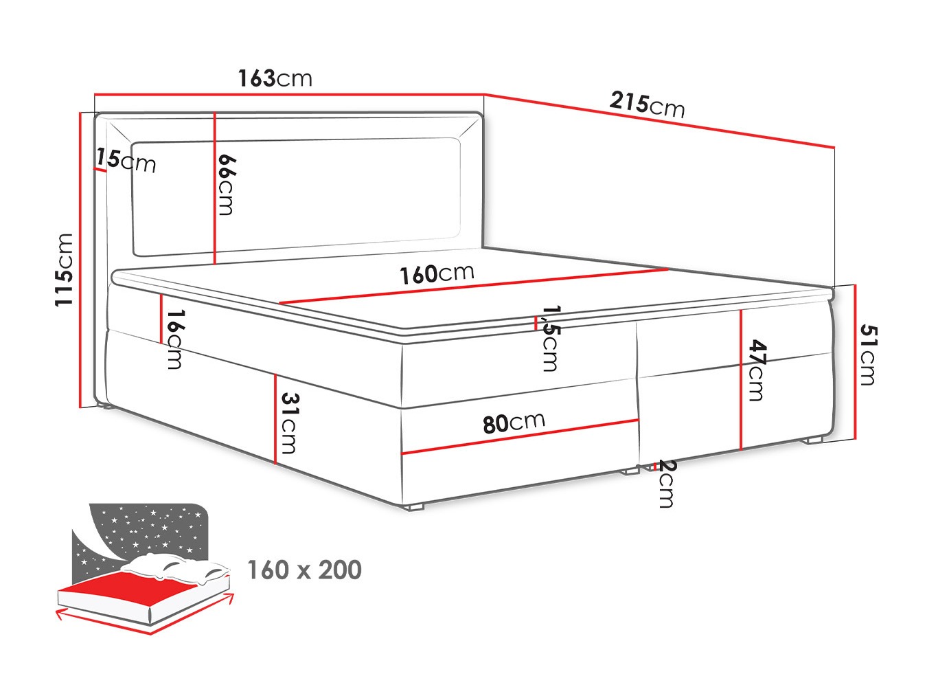 Boxspring krevet Pomona 112 (Victoria 14 864)