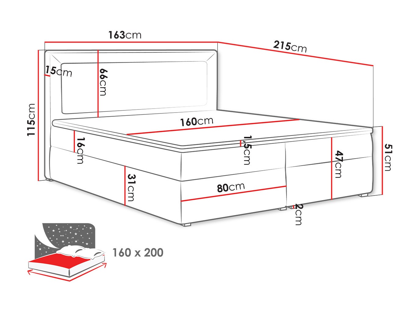 Boxspring krevet Pomona 112 (Victoria 14 865)