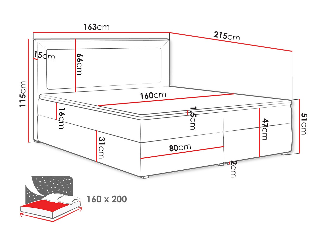 Boxspring krevet Pomona 112 (Victoria 14 866)
