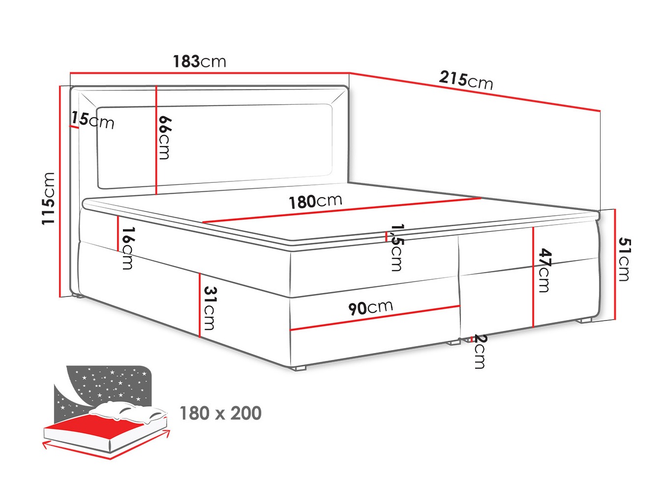 Boxspring krevet Pomona 112 (Victoria 14 869)