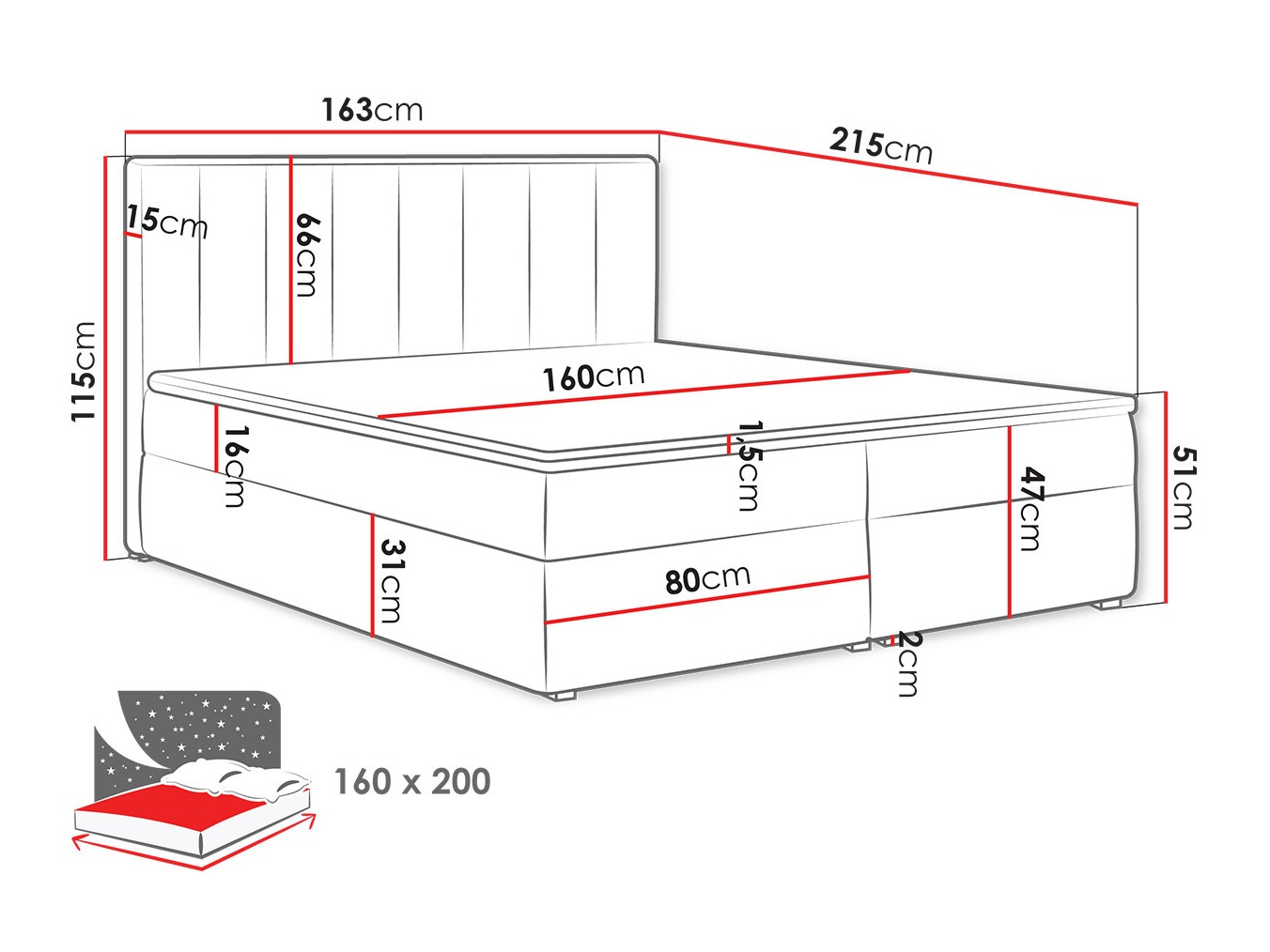 Boxspring krevet Pomona 116 (Magic somot 2206)