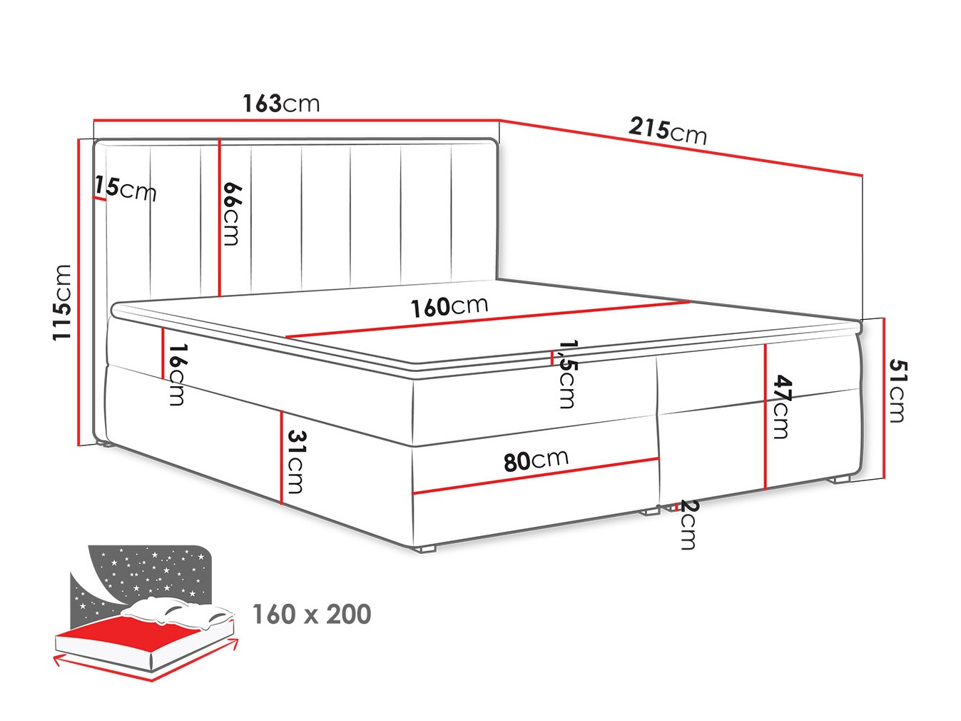 Boxspring krevet Pomona 116 (Magic somot 2225)