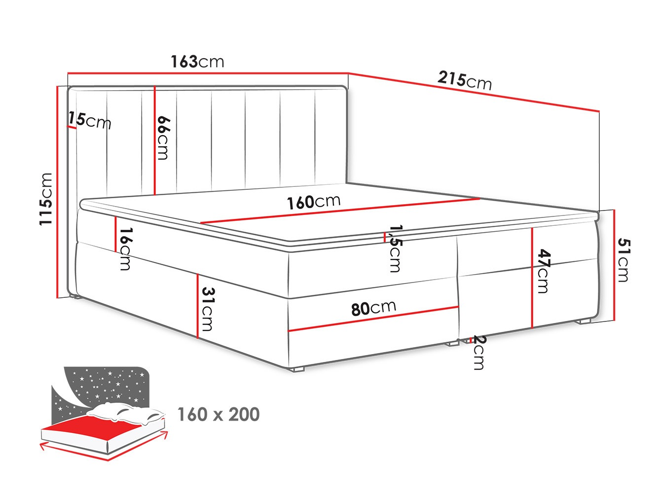 Boxspring krevet Pomona 116 (Magic somot 2258)