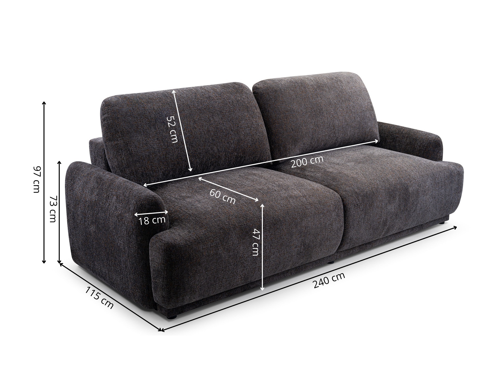 Sofa na razvlačenje Lufkin 113 (Bello 25)