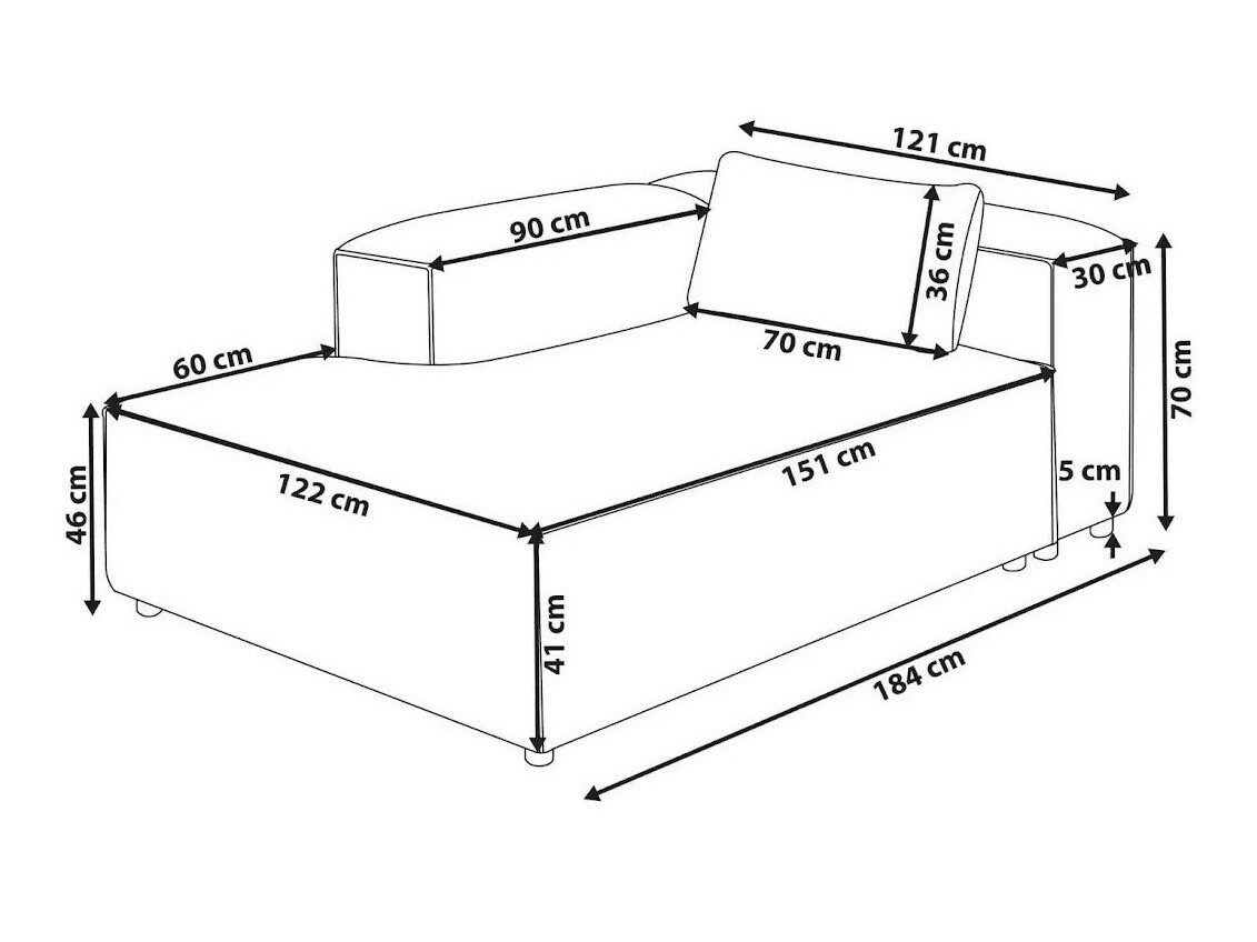 Modularne sedeće garniture Avialu 103 (Sivo)