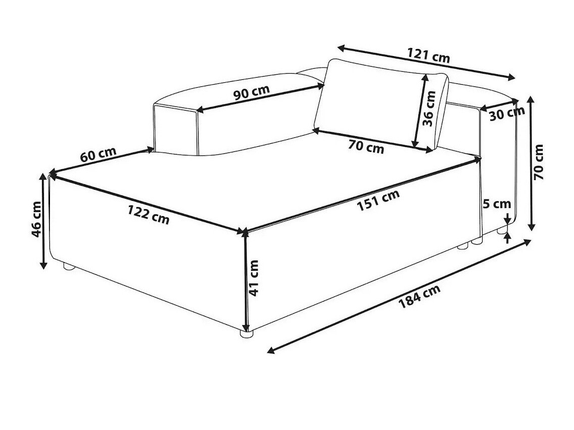 Modularne sedeće garniture Avialu 103 (Smeđa)