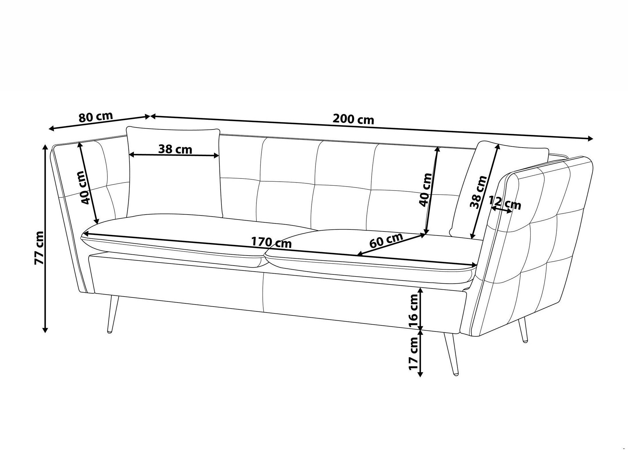Sofa Berwyn 1245 (Belo)
