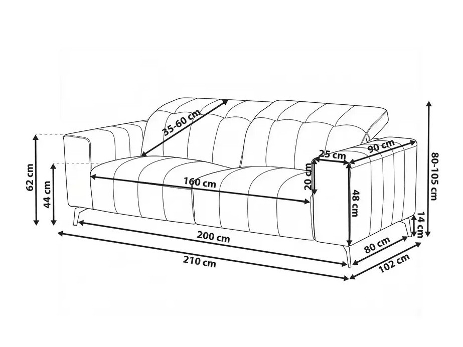 Sofa Berwyn 2946 (Svetlo bež)