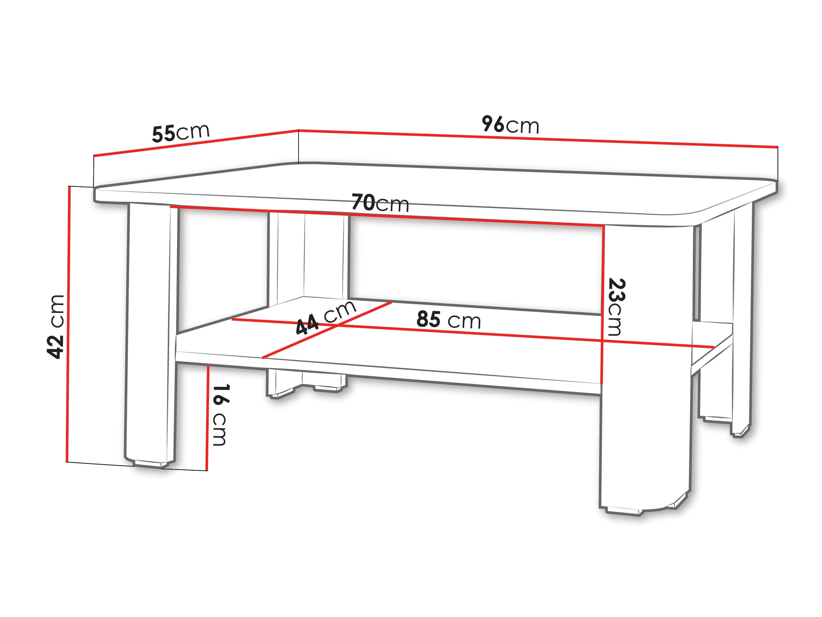 Stočić za kafu Charlotte 213 (Belo)
