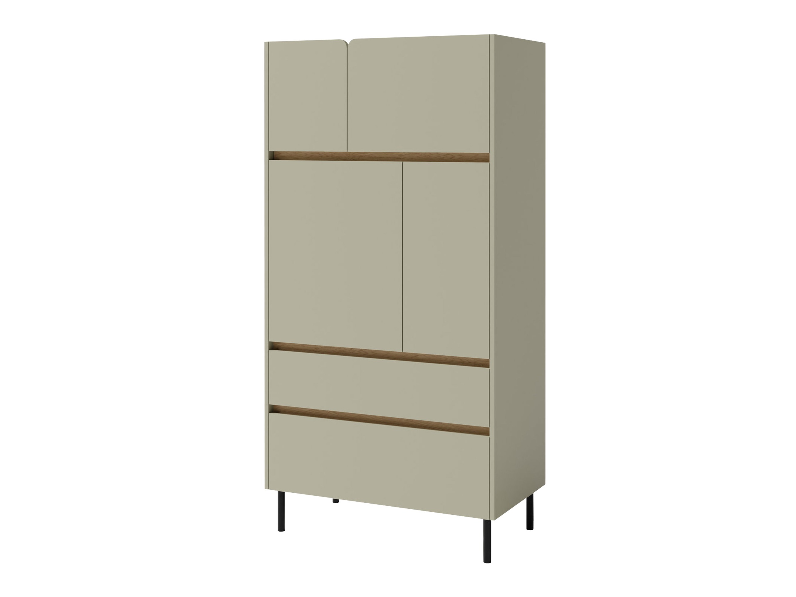 Polica Fiosono 104 (Prašnjavo zelena + Hrast)