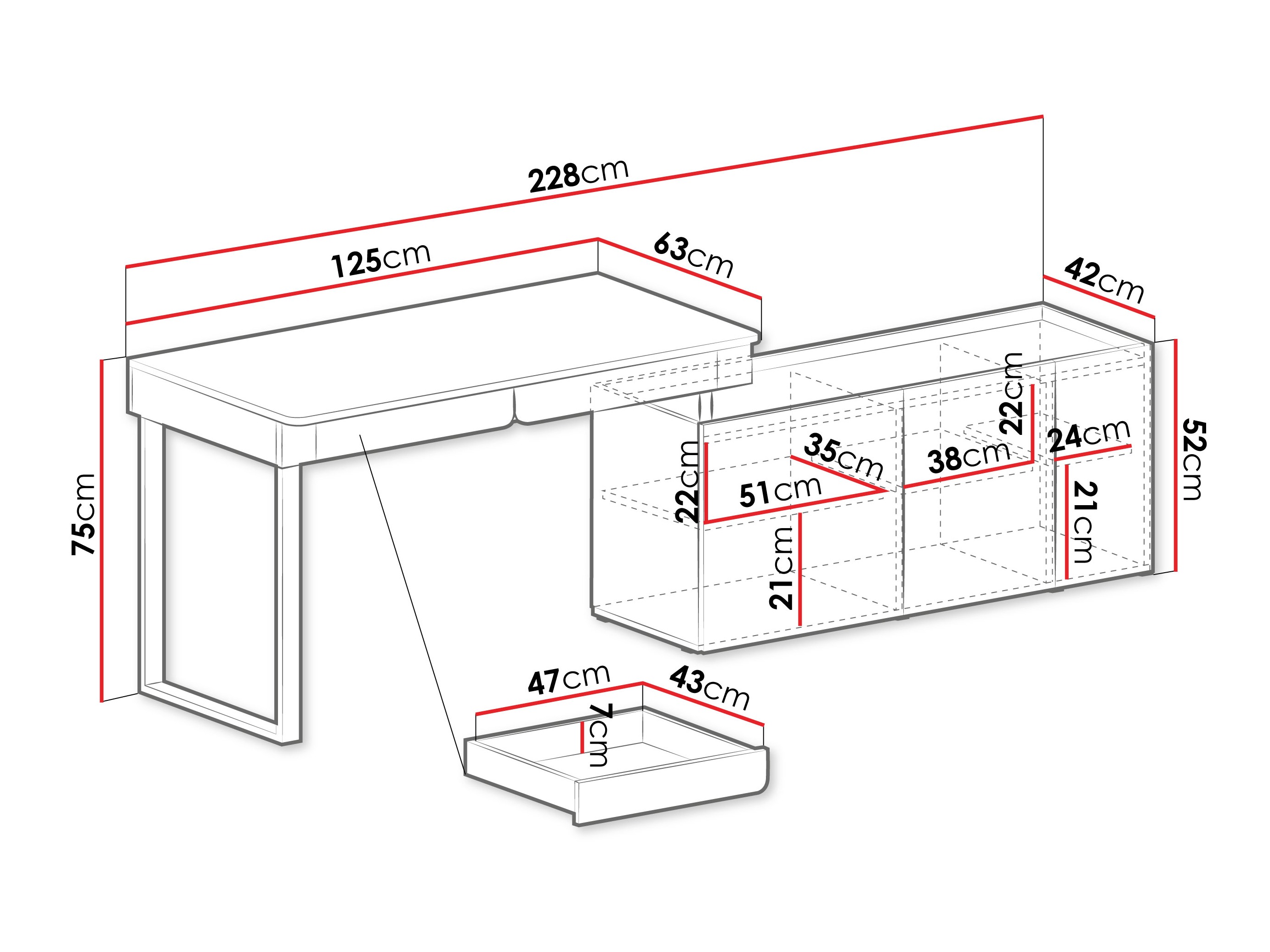 Ugaoni kancelarijski sto Fiosono 110 (Prašnjavo zelena + Hrast)