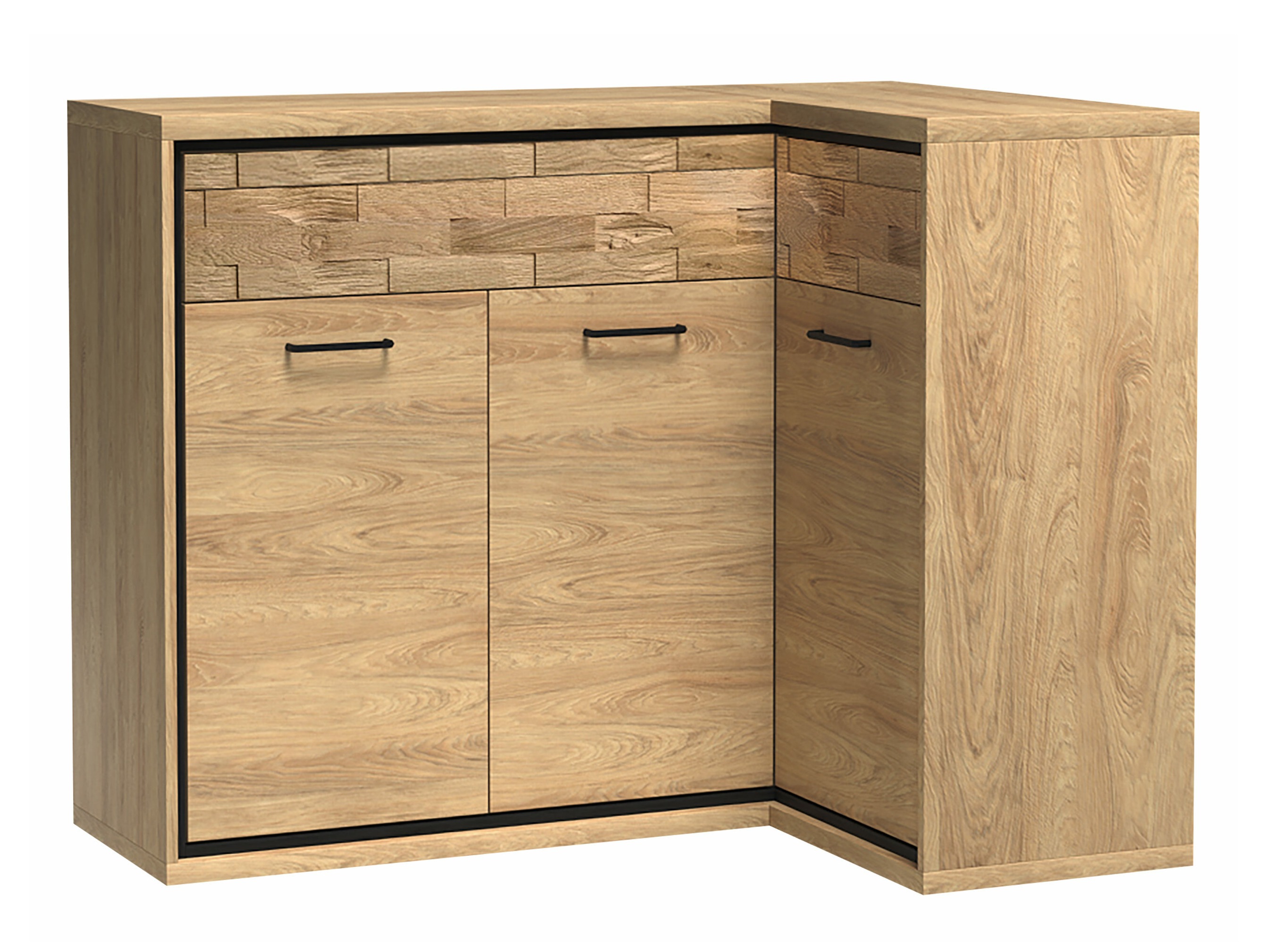 Ugaona komoda Etrmoni 106 (Svetlo drvo + Hrast)