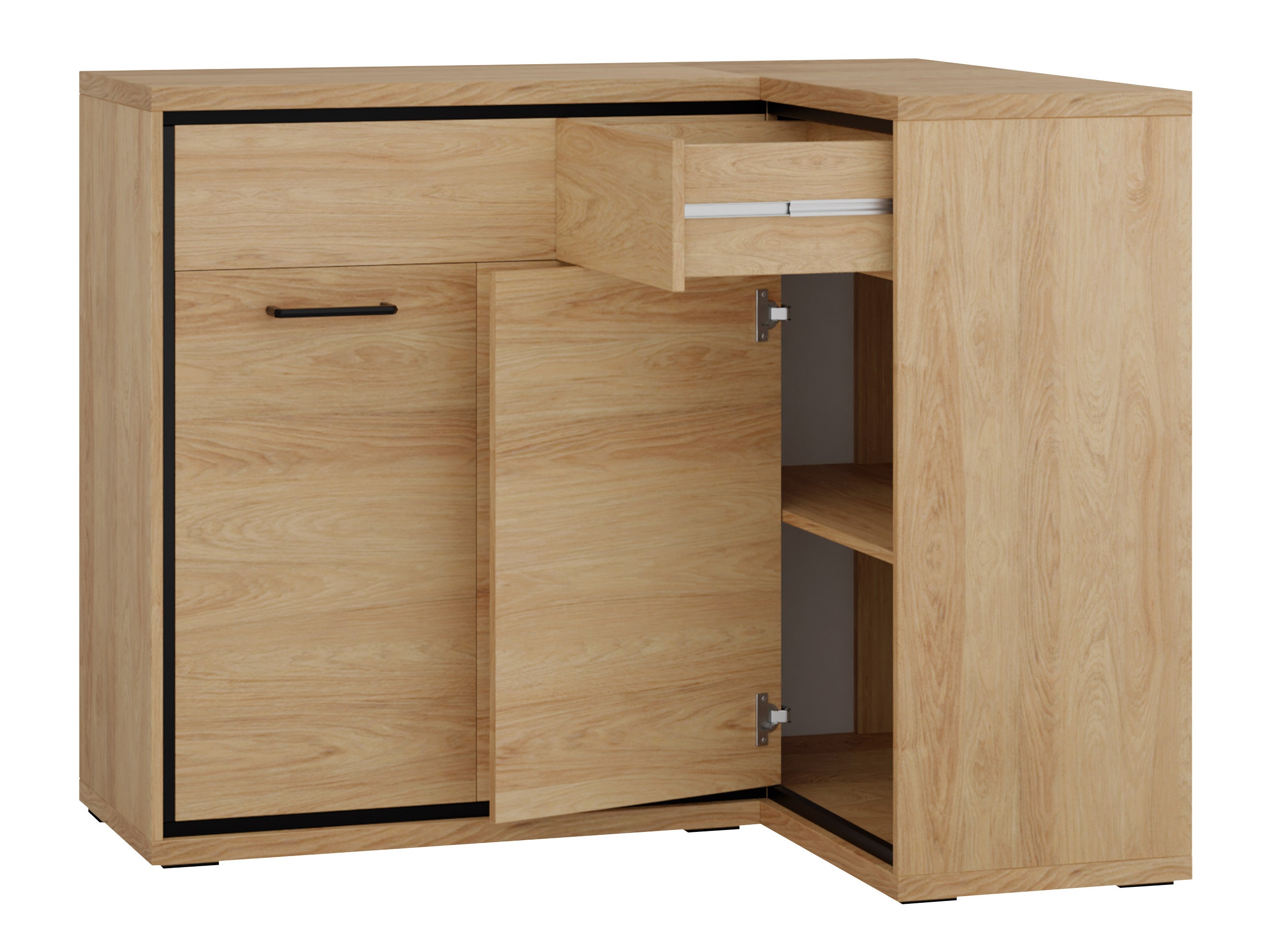 Ugaona komoda Etrmoni 106 (Svetlo drvo)