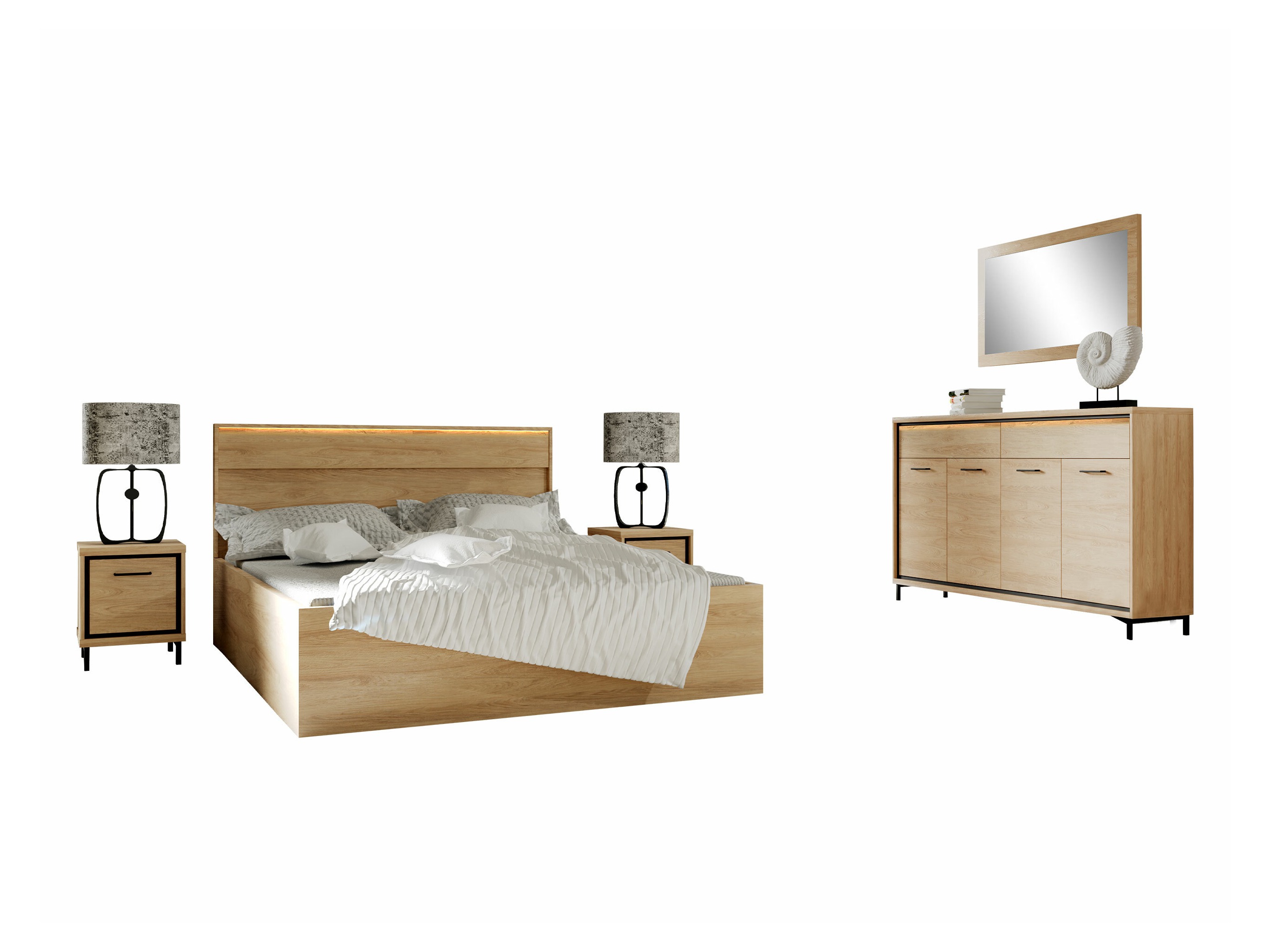 Set spavaća soba Etrmoni 122 (Svetlo drvo)