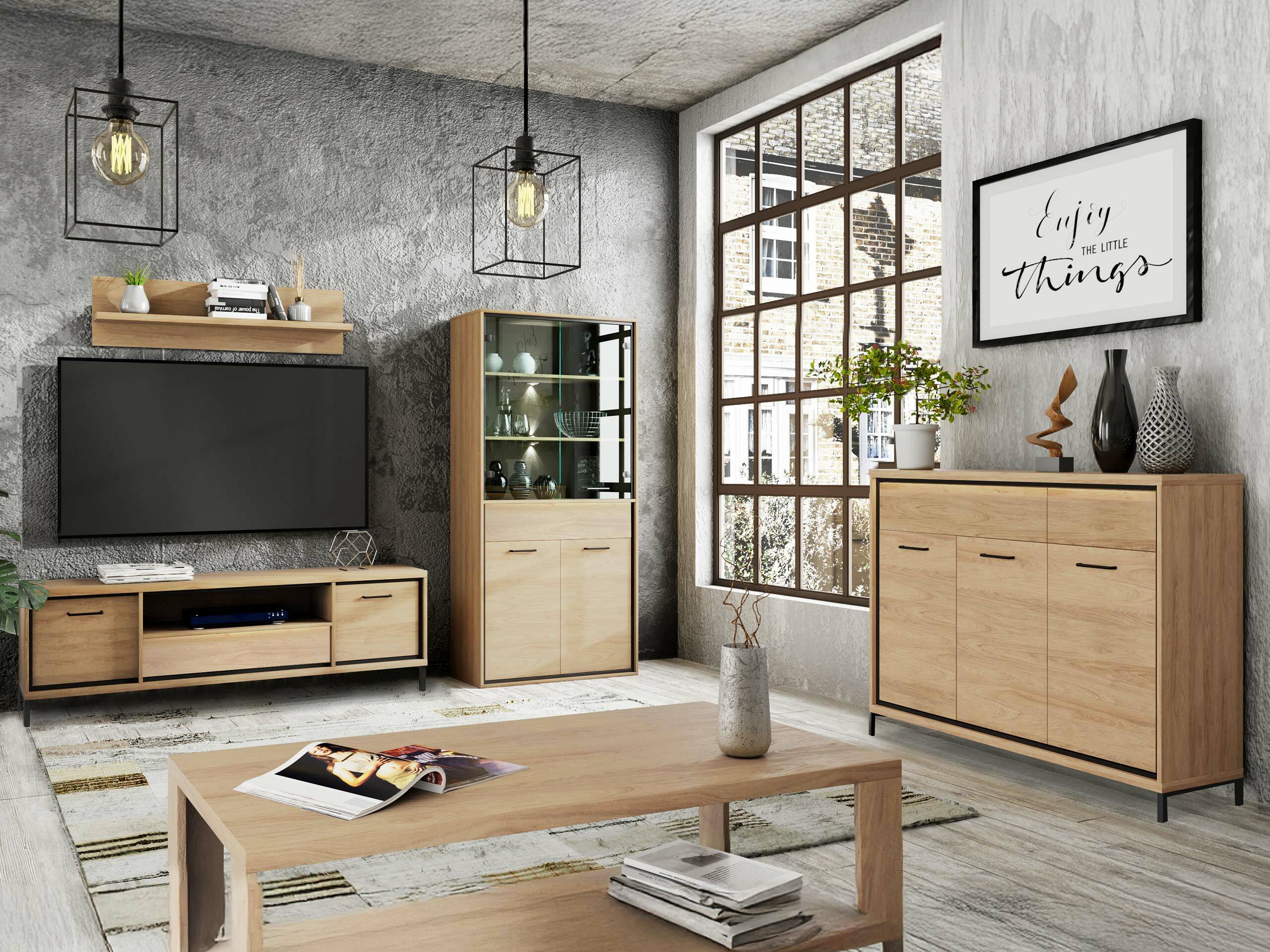 Set za dnevnu sobu Etrmoni 118 (Svetlo drvo)