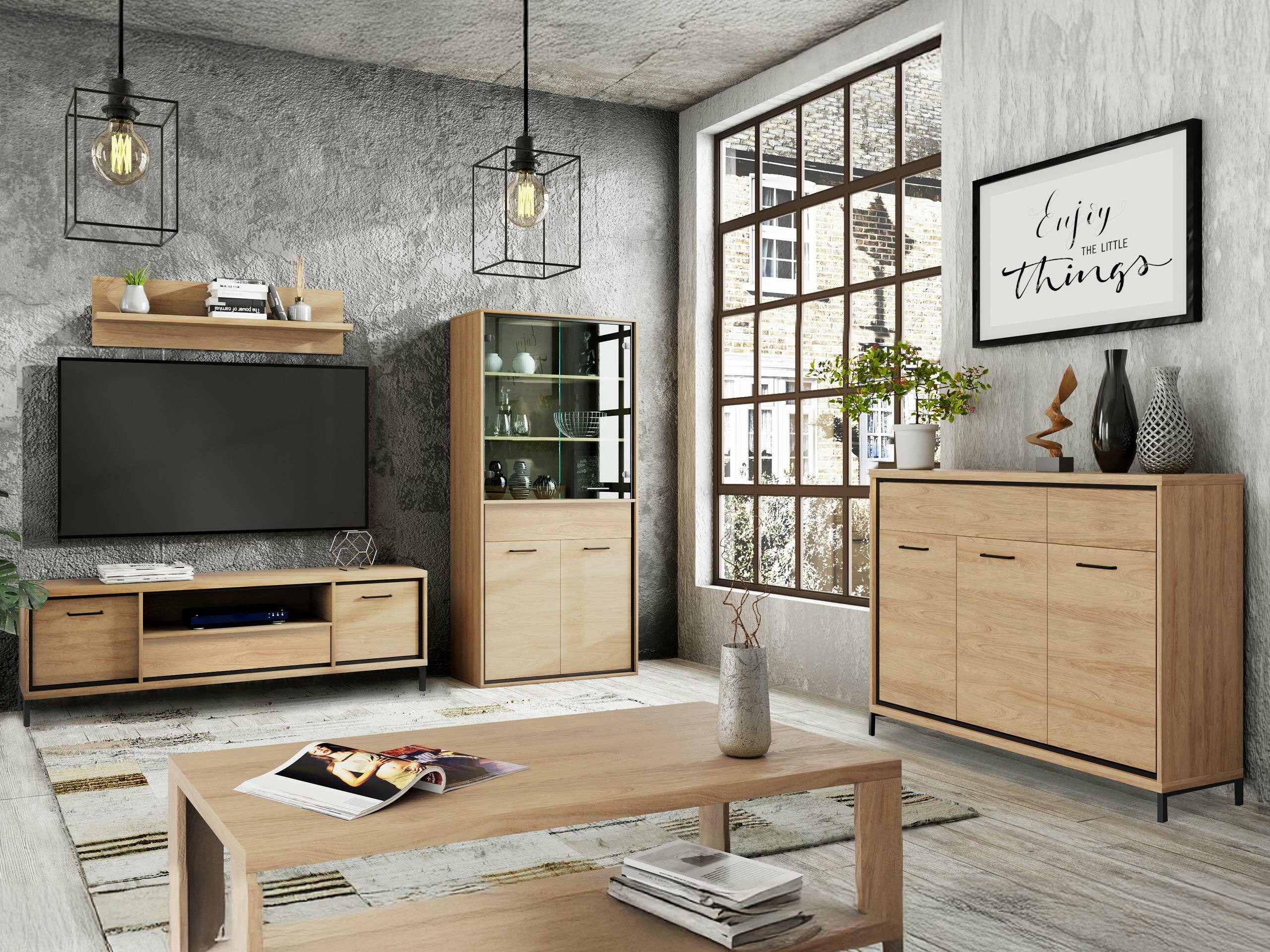 Set za dnevnu sobu Etrmoni 118 (Svetlo drvo)