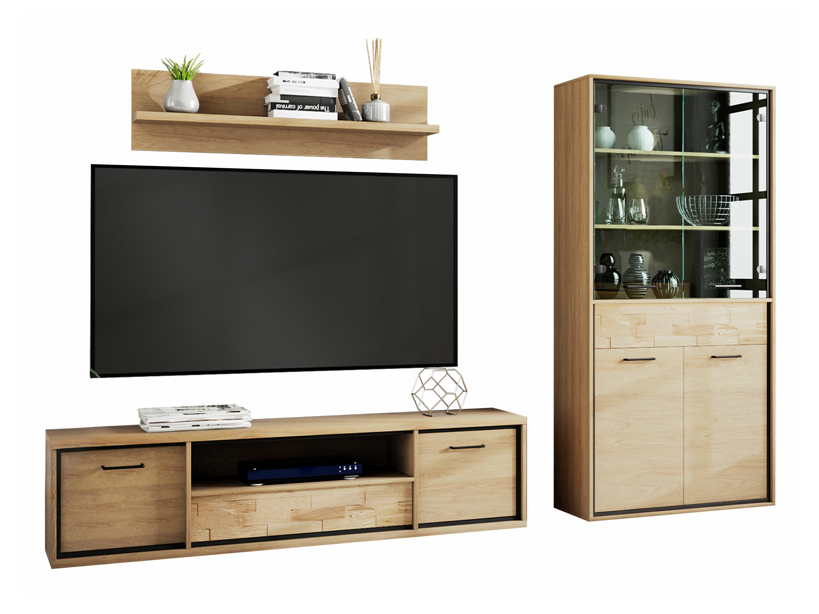 Set za dnevnu sobu Etrmoni 119 (Svetlo drvo + Hrast)