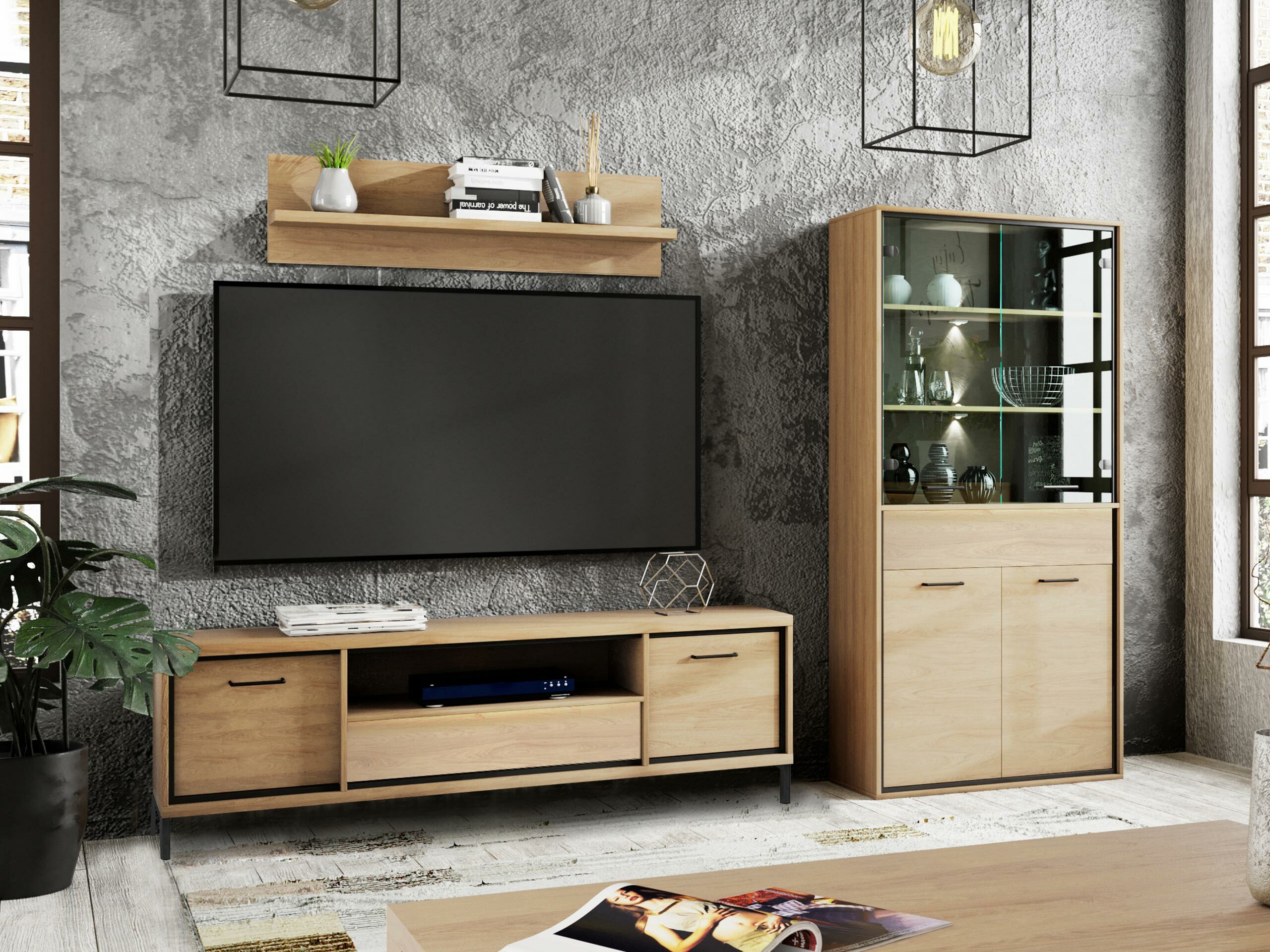 Set za dnevnu sobu Etrmoni 119 (Svetlo drvo)