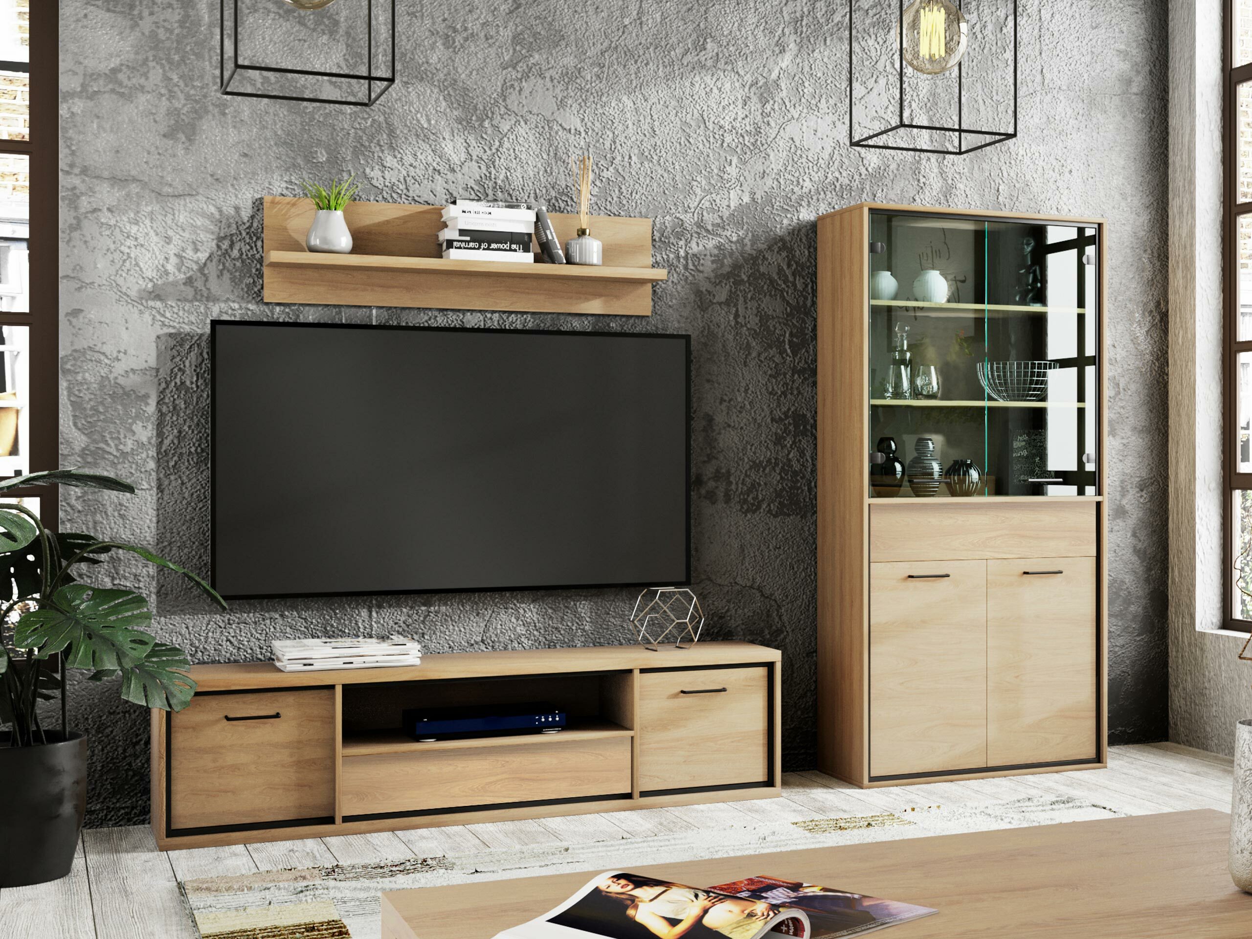 Set za dnevnu sobu Etrmoni 119 (Svetlo drvo)