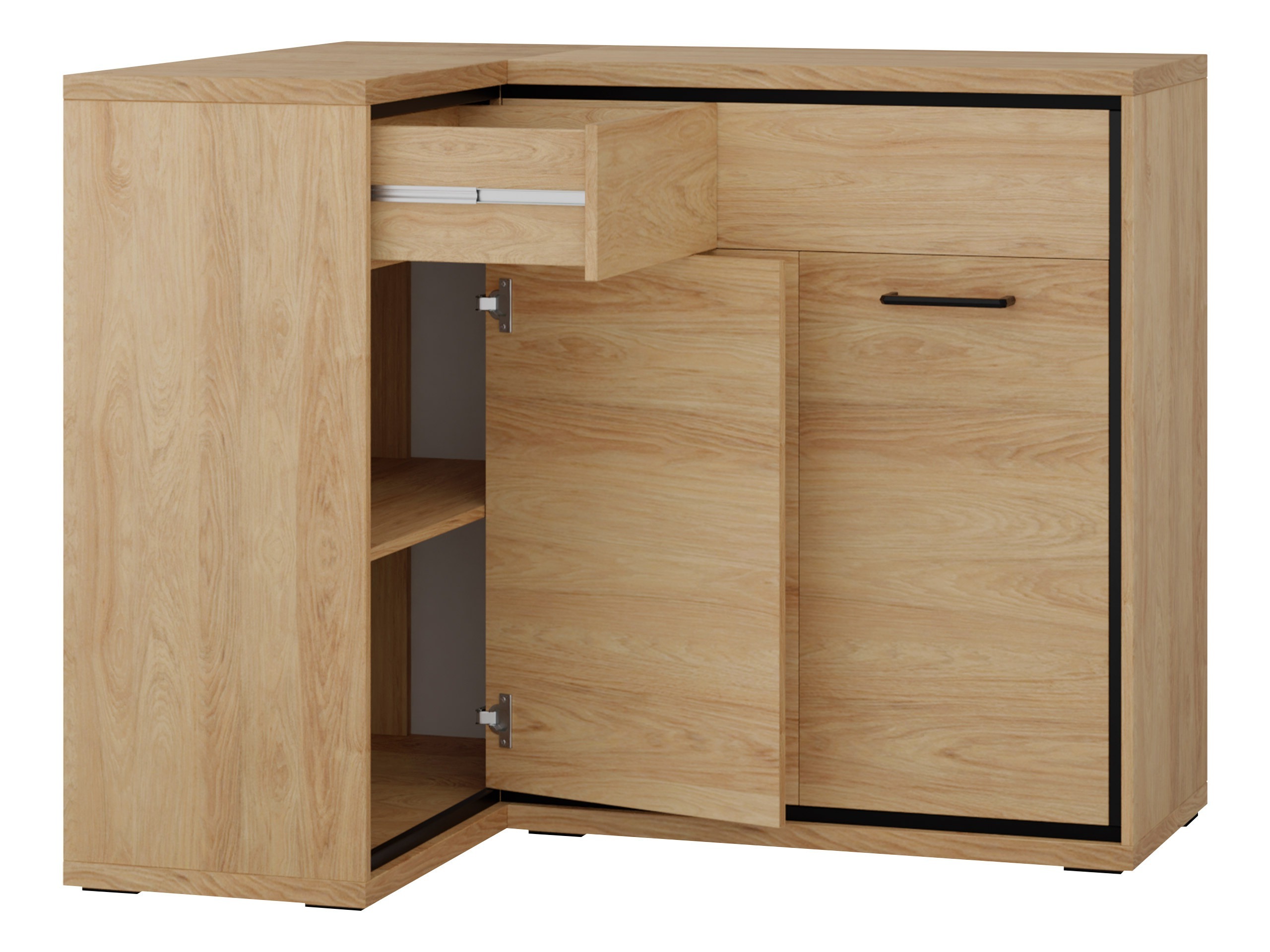 Ugaona komoda Etrmoni 121 (Svetlo drvo)