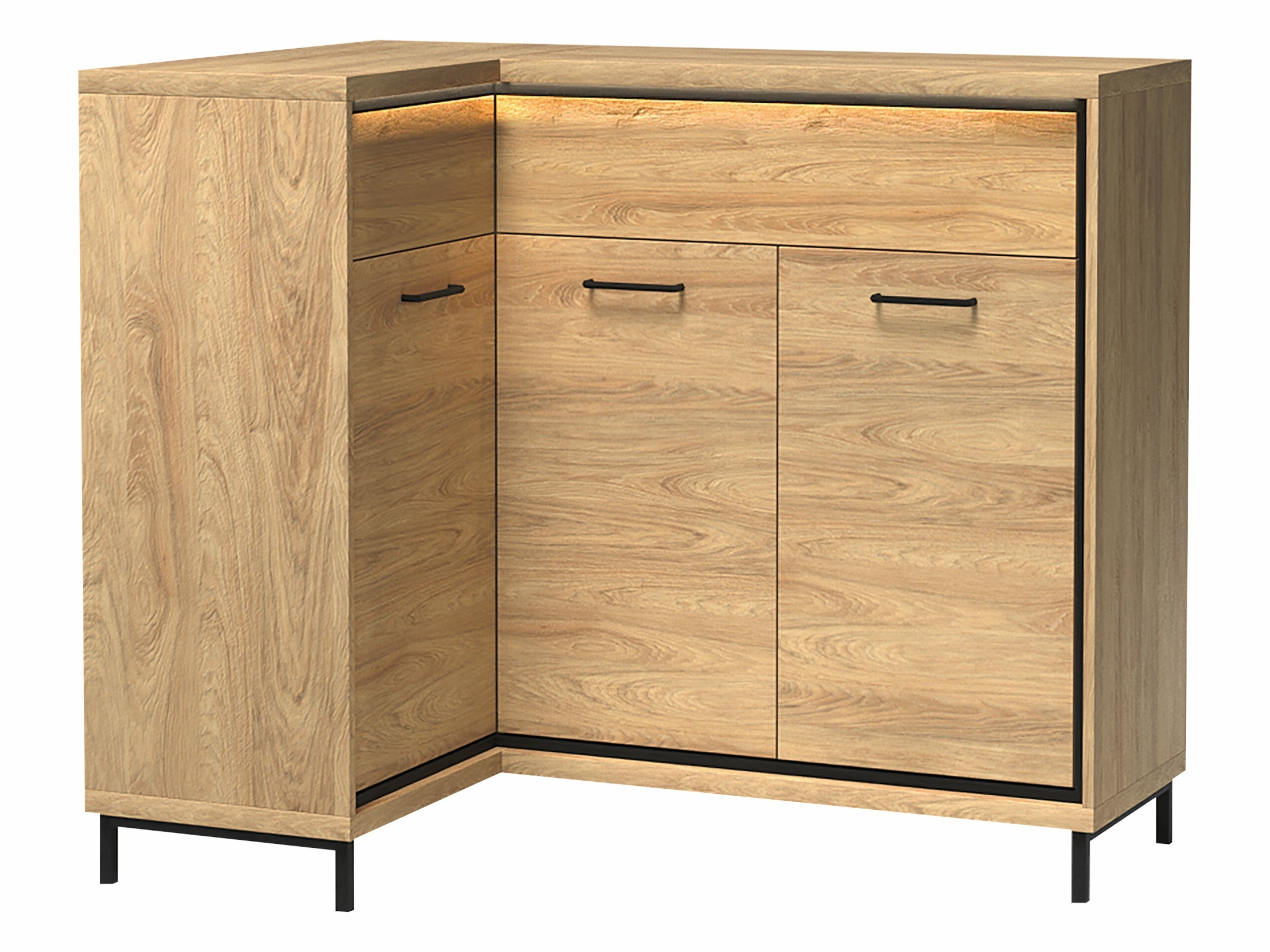 Ugaona komoda Etrmoni 121 (Svetlo drvo)