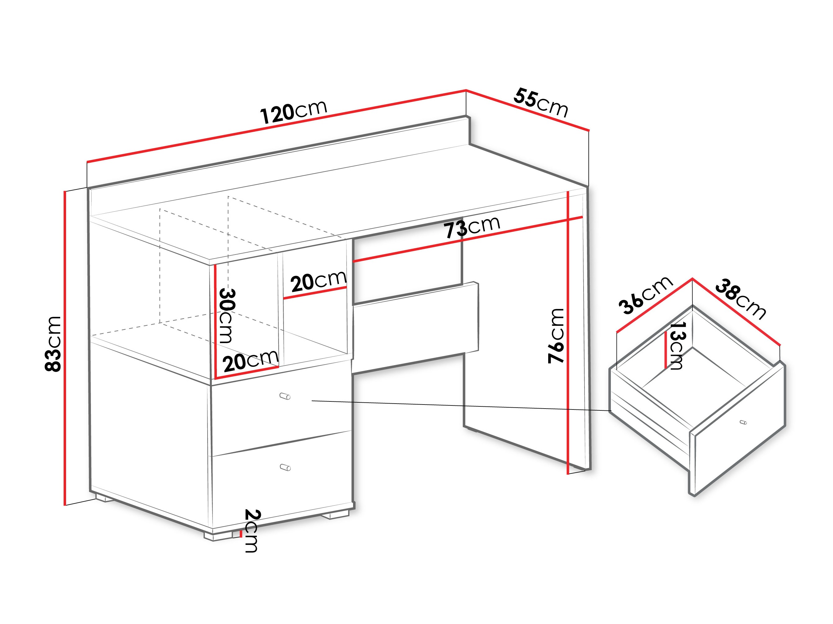 Kancelarijski sto Ciravie 104