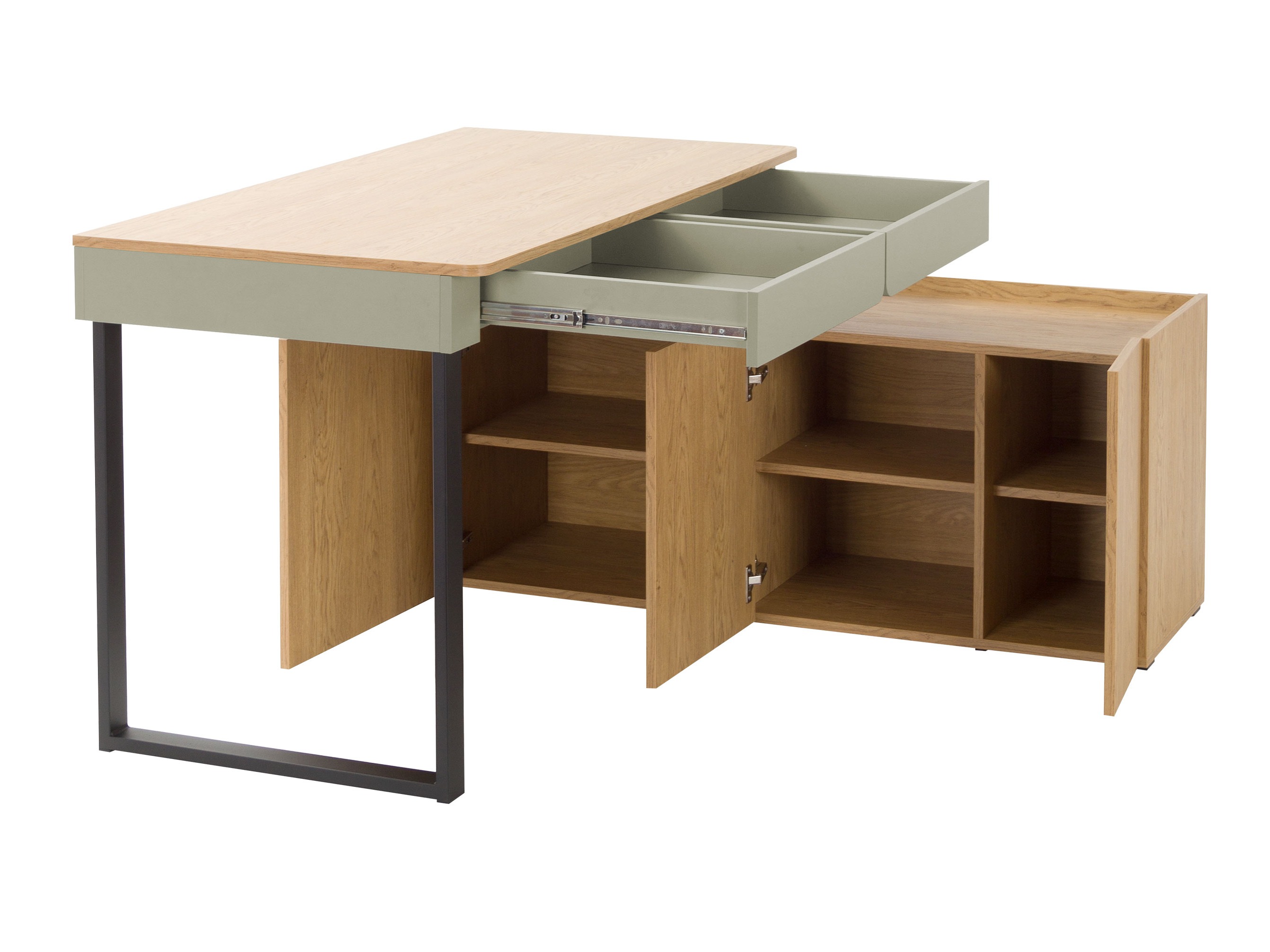 Set nameštaja Fiosono 115 (Eukaliptus + Hrast)