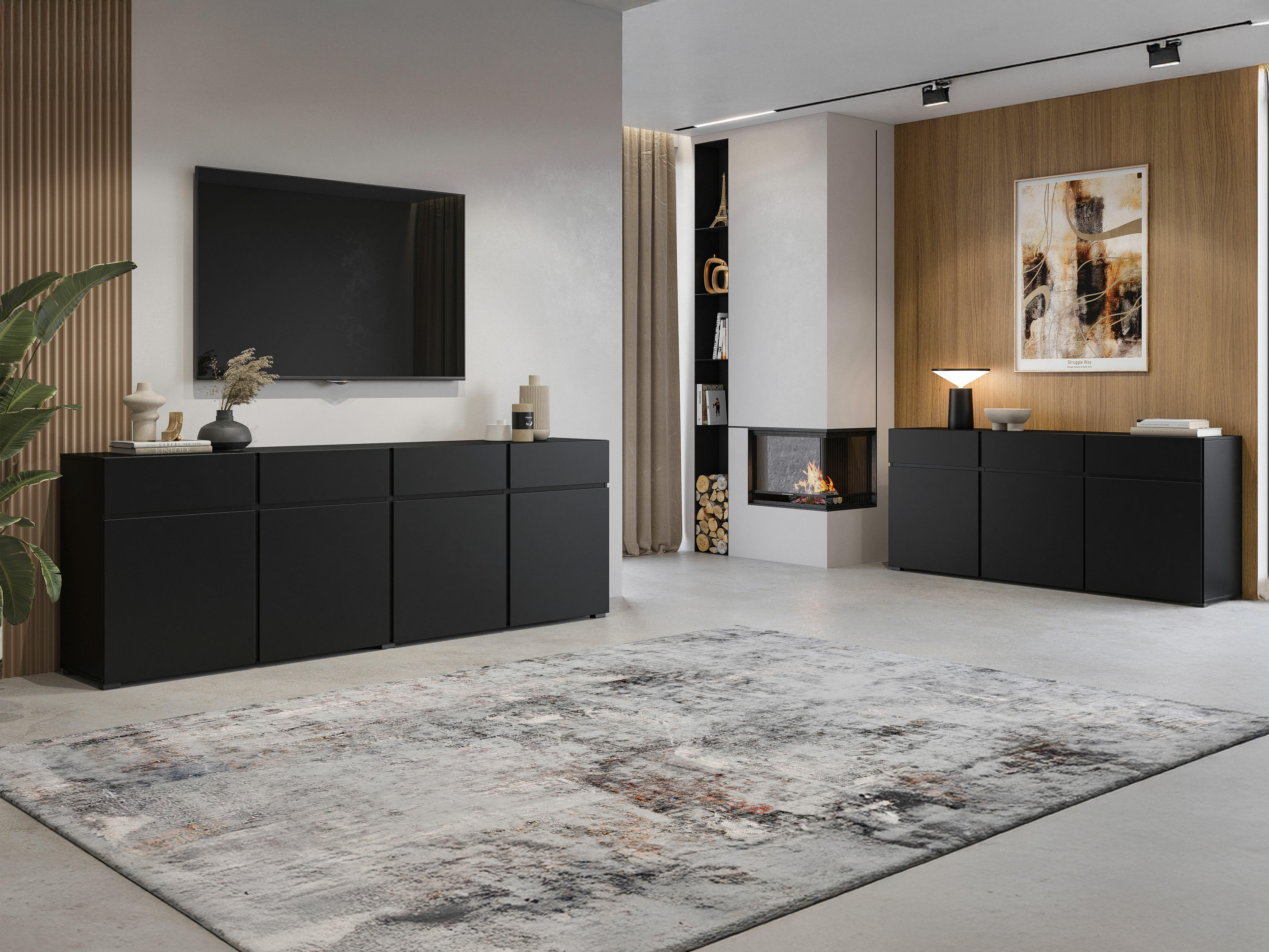 Komoda Alfere 103 (Crno)