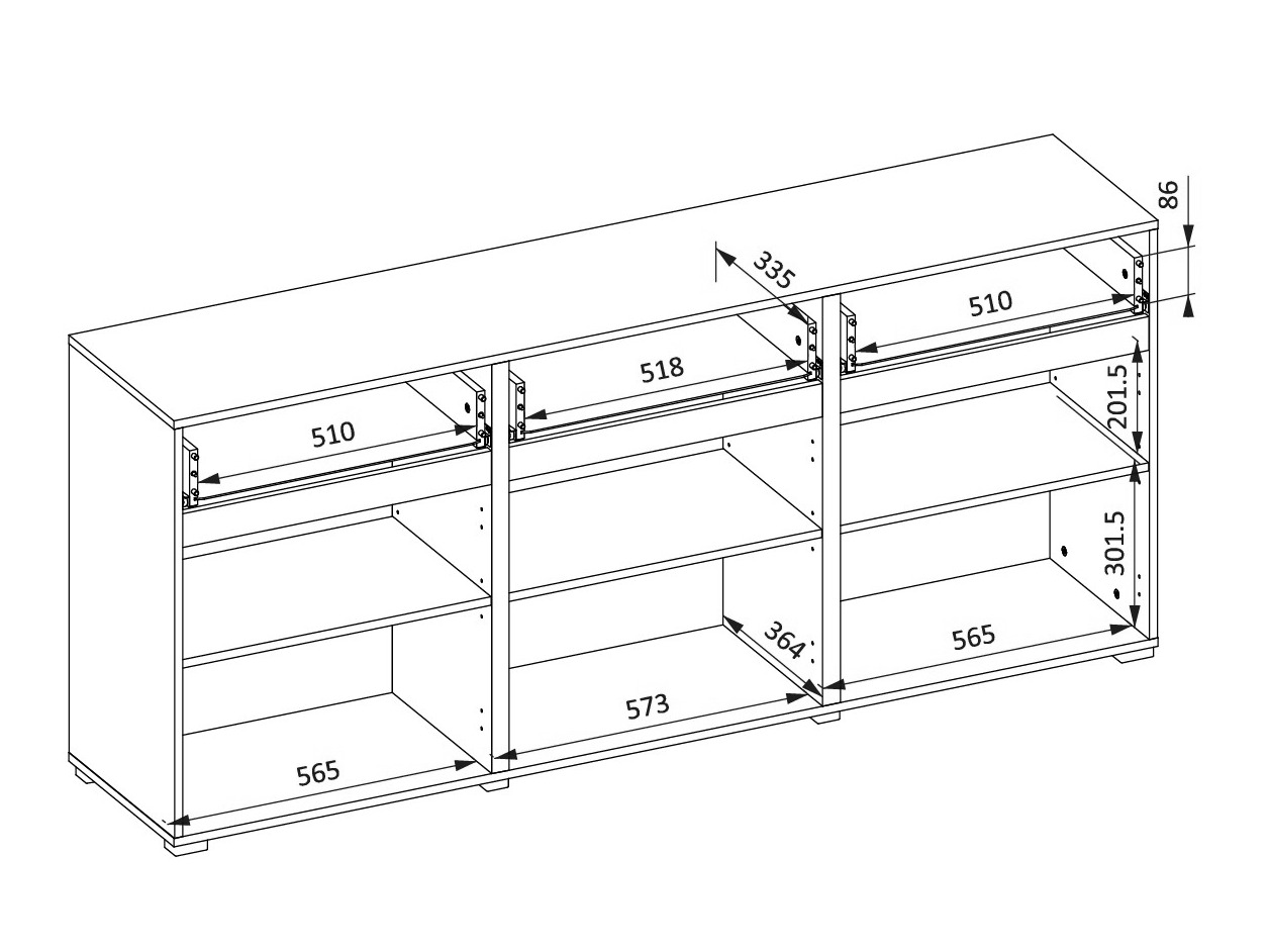 Komoda Alfere 103 (Hrast Votan)