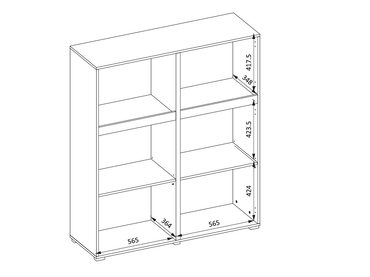 Ormarić Alfere 105 (Belo)
