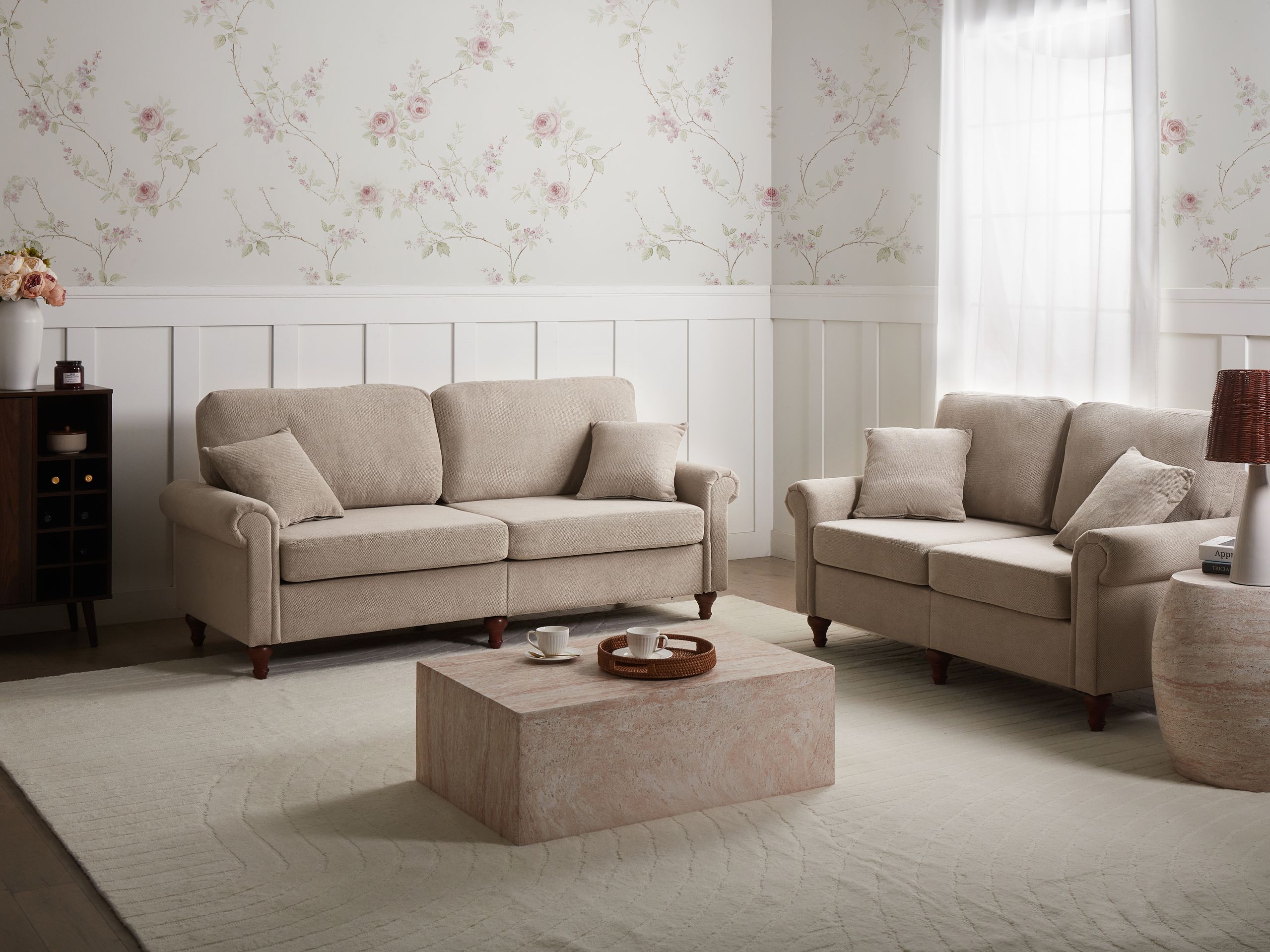 Set tapaciranog nameštaja Berwyn 3037 (Taupe)