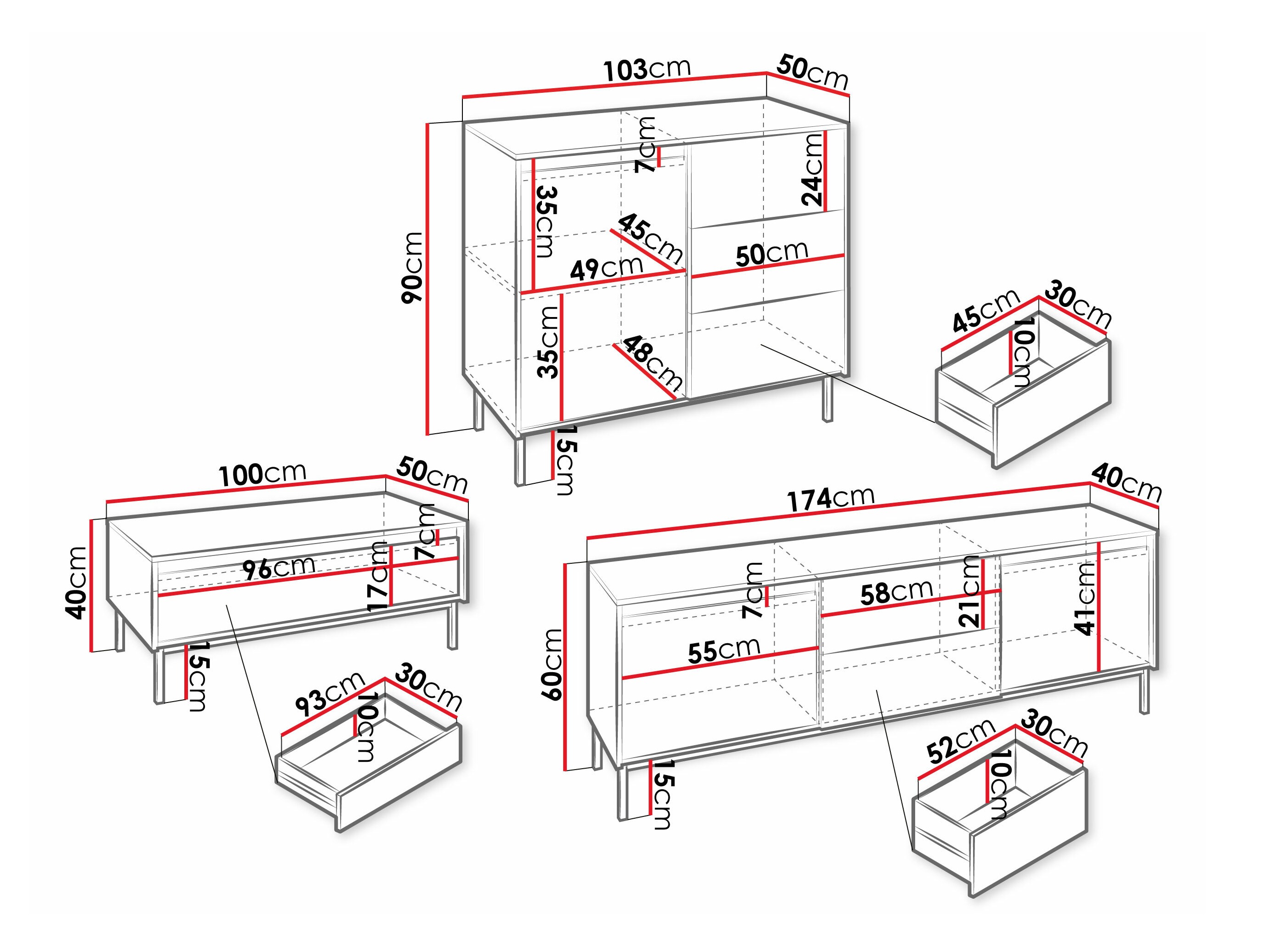 Set za dnevnu sobu Comfivo Delruva 106 (Belo)