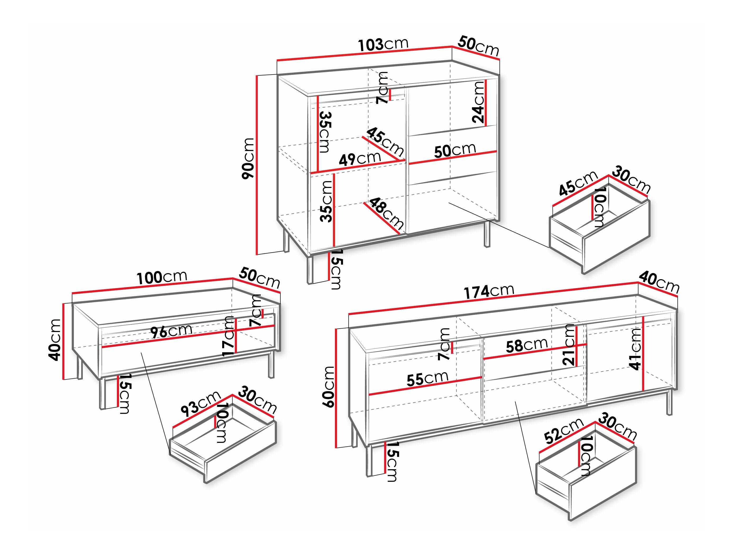 Set za dnevnu sobu Comfivo Delruva II (Crno)