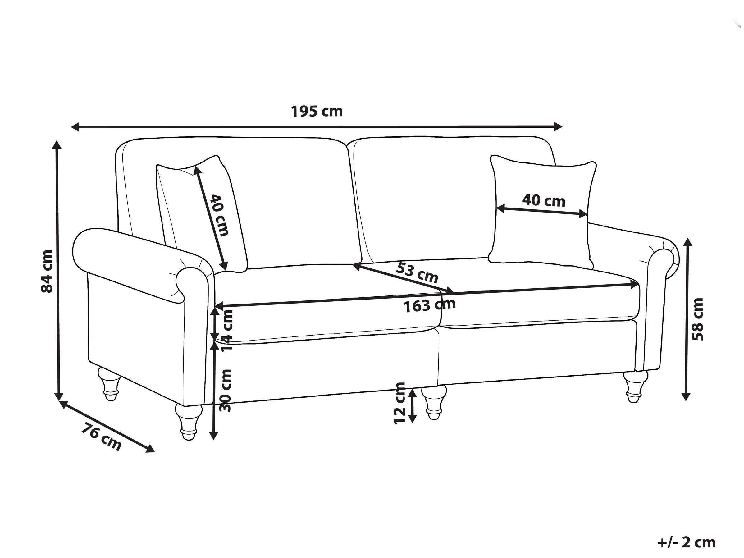 Sofa Berwyn 3035 (Smeđa)