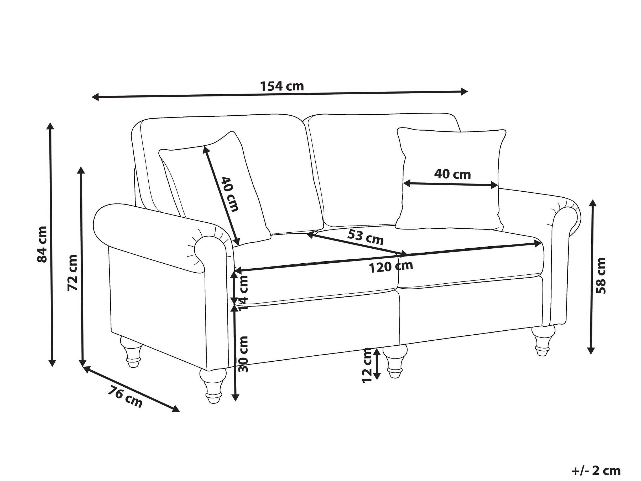 Sofa Berwyn 3036 (Smeđa)